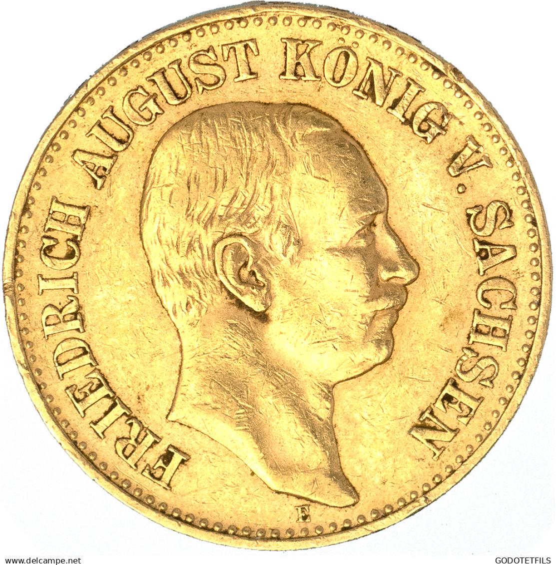 Allemagne-Royaume De Saxe-20 Marks Frédéric Auguste 1905 Muldenhütten - 5, 10 & 20 Mark Oro