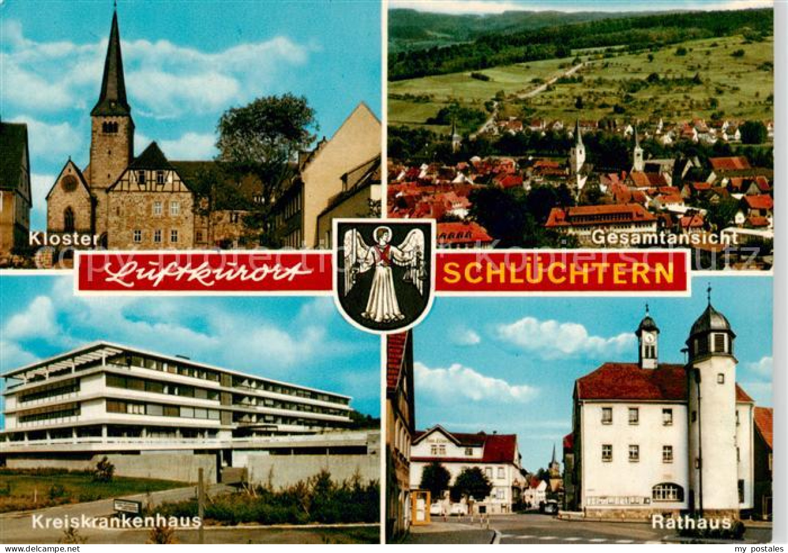 73840394 Schluechtern Kloster Panorama Kreiskrankenhaus Rathaus Schluechtern - Schlüchtern