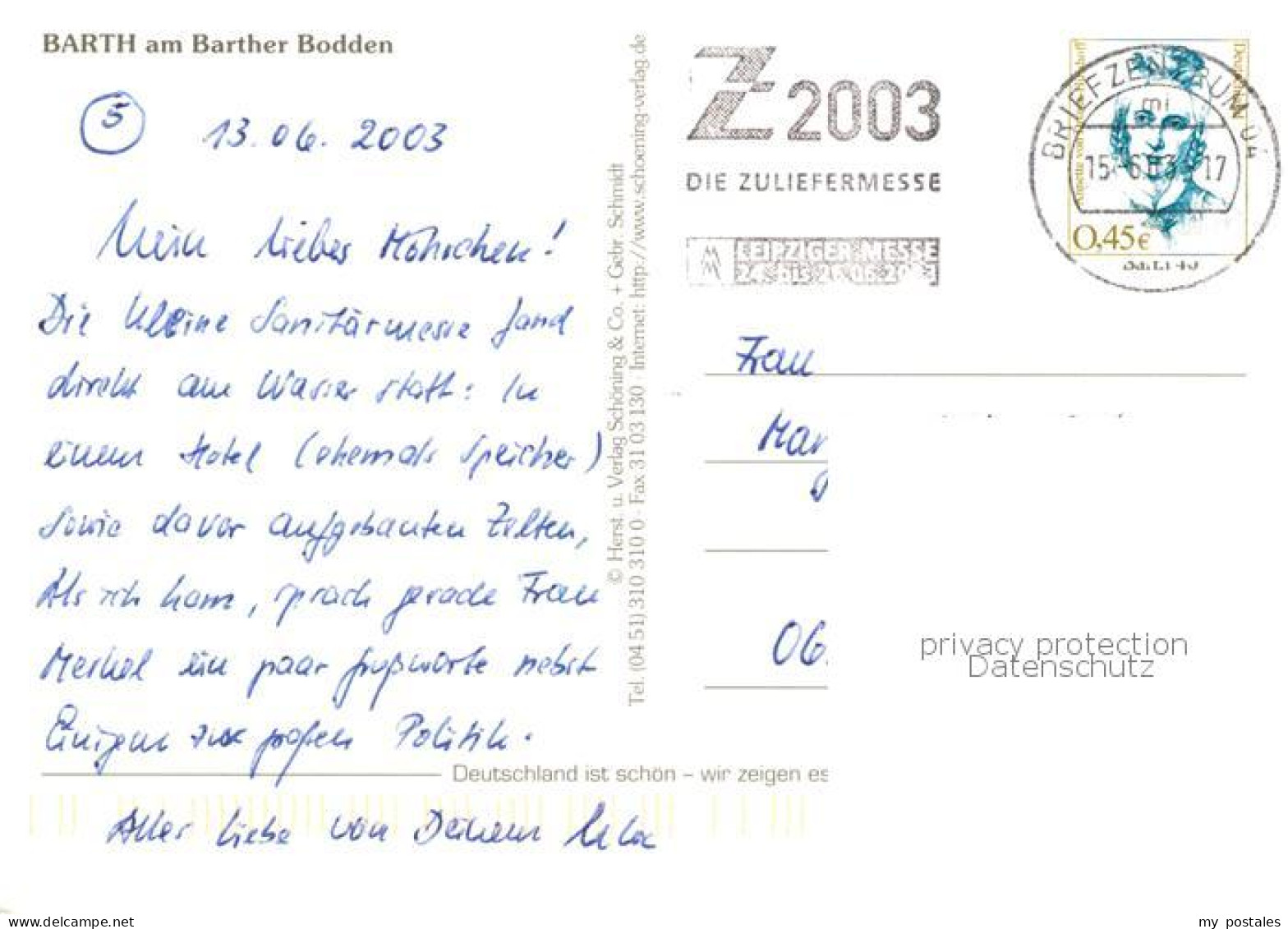 73840367 Barth Osteebad Fliegeraufnahme Barther Bodden Hafen Kirchen Markt  - Barth