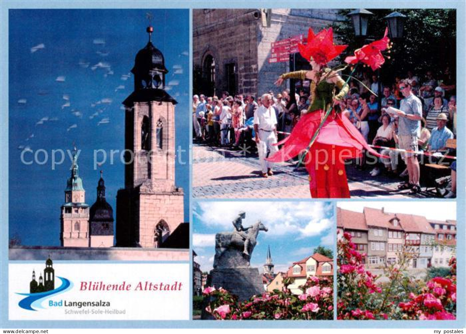 73840272 Bad Langensalza Kirche Festumhzug Reiterstandbild Bad Langensalza - Bad Langensalza