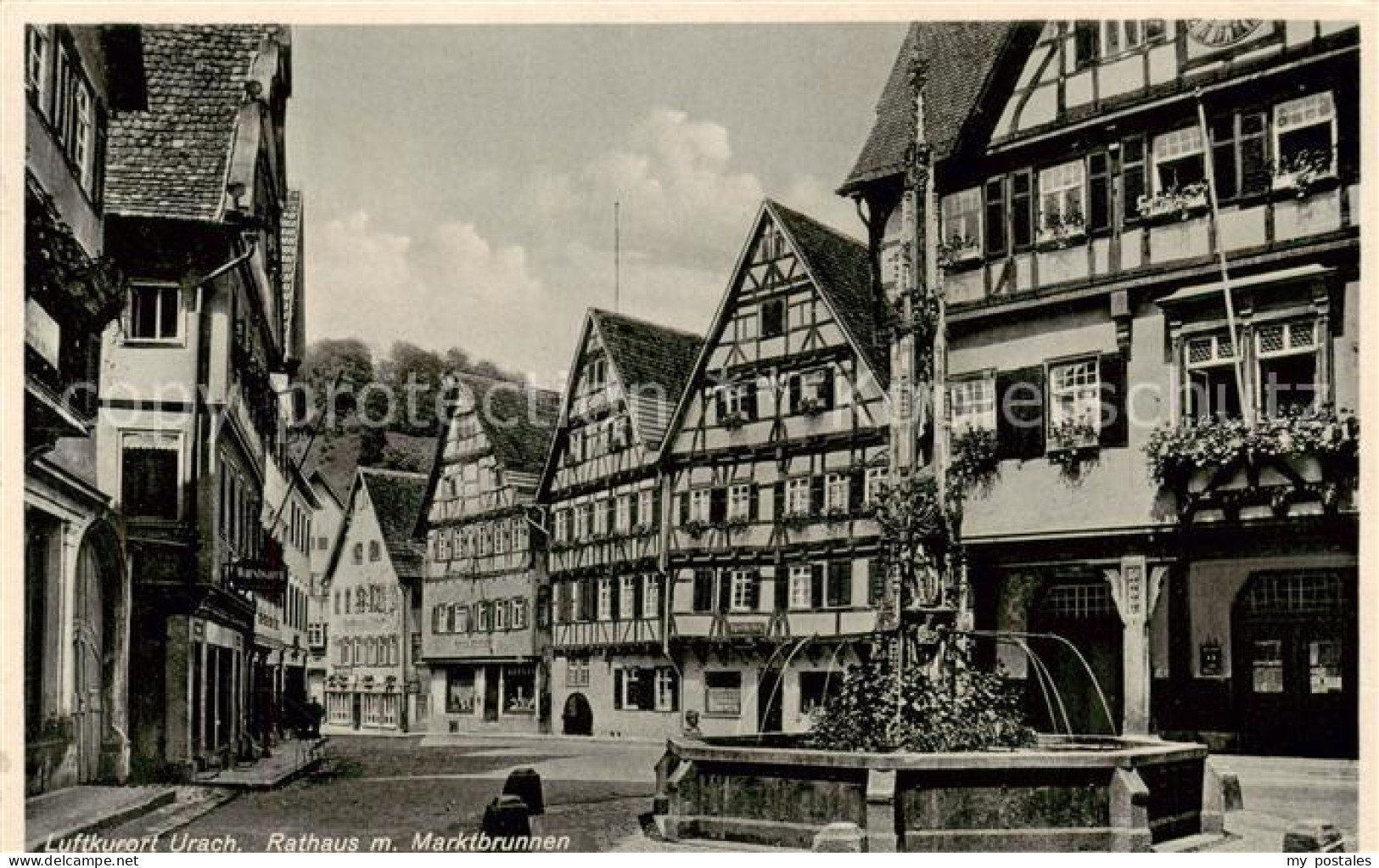 73807063 Urach Bad Rathaus Mit Marktbrunnen Urach Bad - Bad Urach