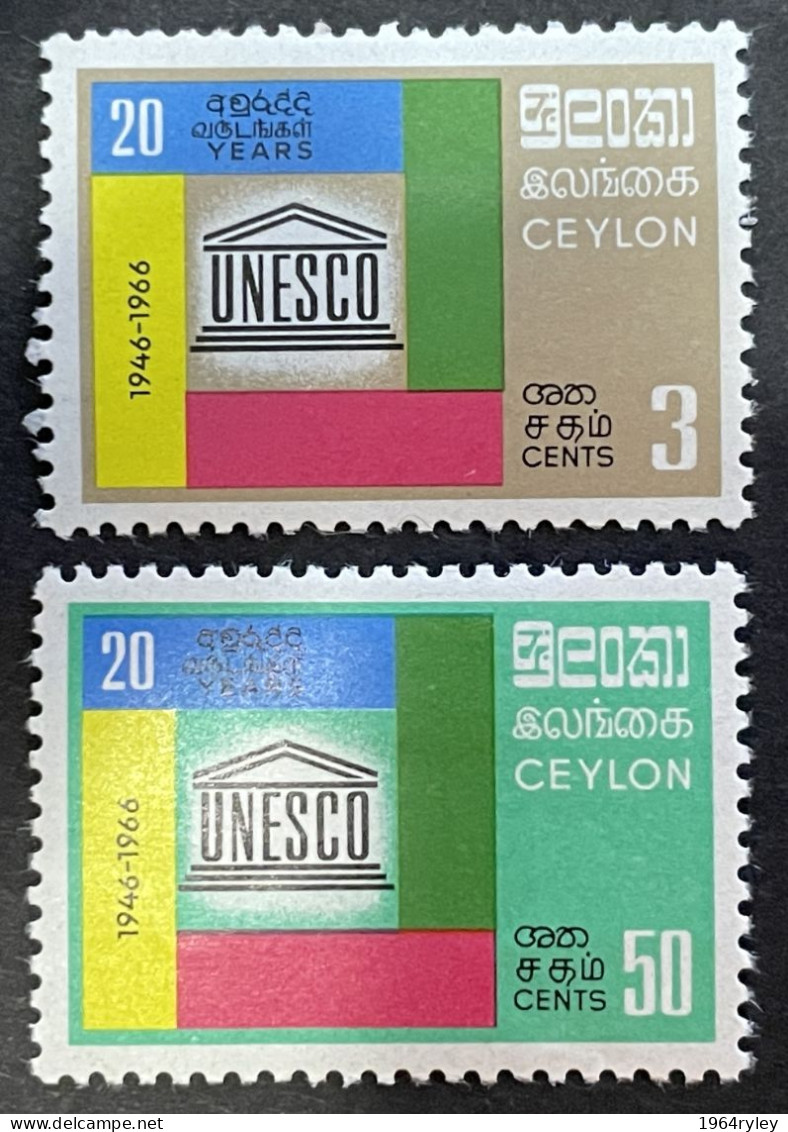 SRI LANKA/CEYLON - MH*  - 1966 - # 368/369 - Sri Lanka (Ceylan) (1948-...)