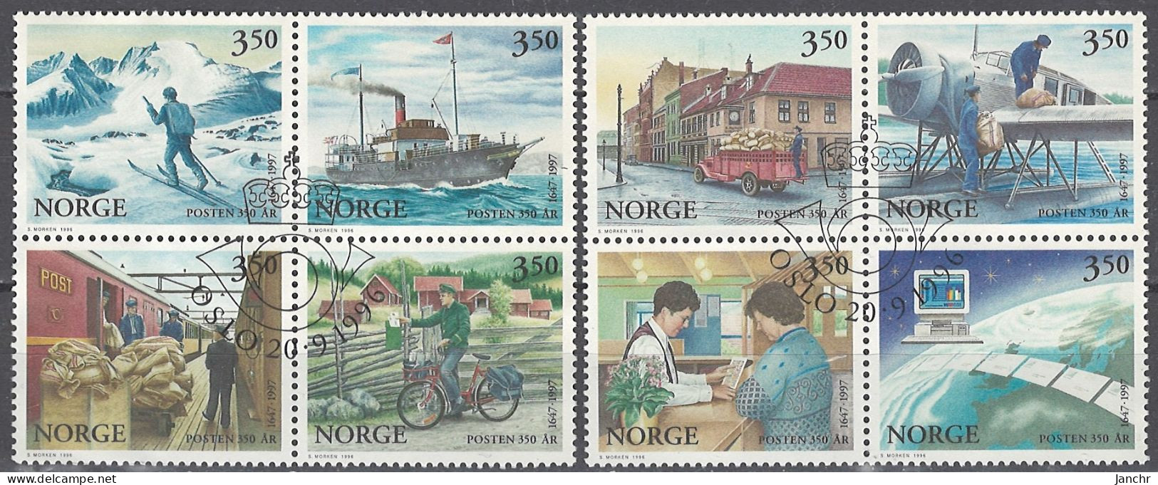 Norwegen Norway 1996. Mi.Nr. 1218-1225, Used O - Used Stamps