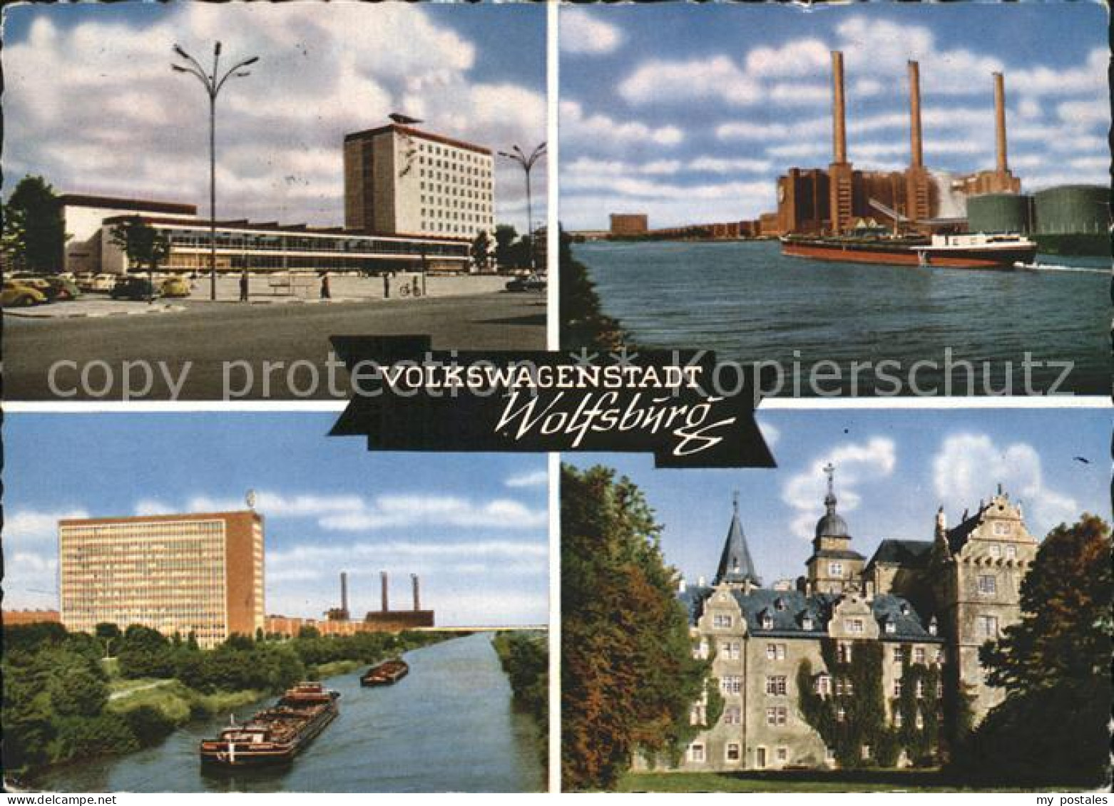 71949632 Wolfsburg Volkswagenstadt Autoindustrie Frachtkahn Schloss Wolfsburg - Wolfsburg