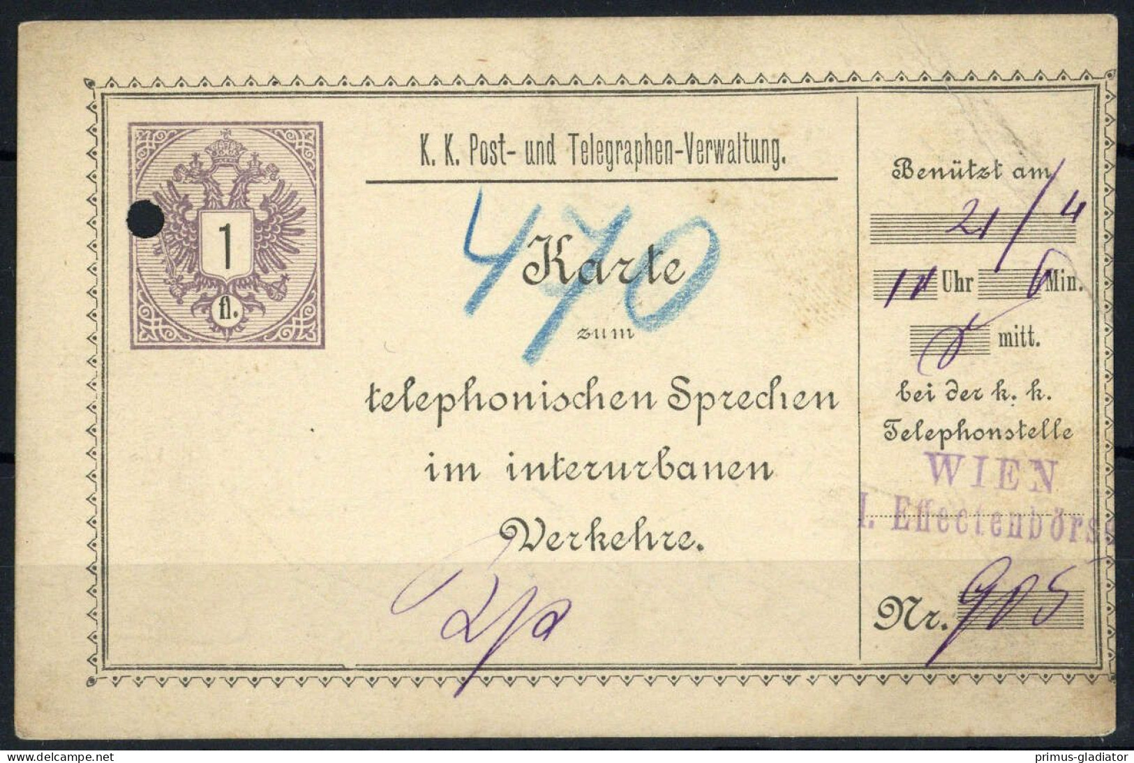 1890, Österreich, TK 8, Brief - Oblitérations Mécaniques