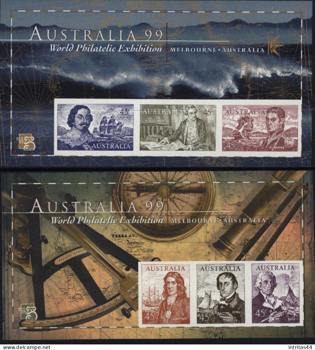 AUSTRALIA 1999   "AUSTRALIA 99 INTERNATIONAL STAMP EXHIBITION,MELBOURNE " (2) IMPERFORATE  SHEET'S  MNH - Blocks & Sheetlets