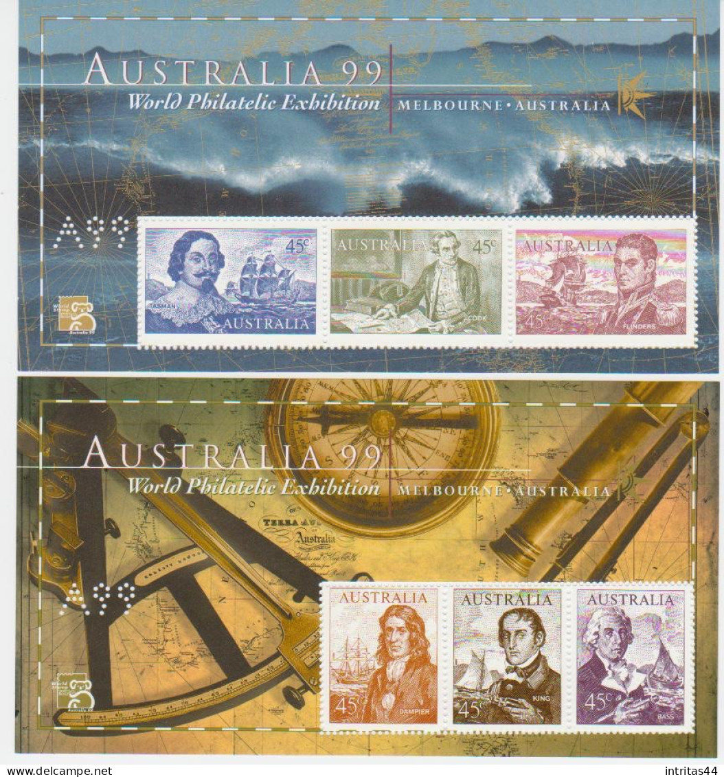 AUSTRALIA 1999   "AUSTRALIA 99 INTERNATIONAL STAMP EXHIBITION,MELBOURNE " (2) PERFORATE  A99 SHEET'S  MNH - Blocs - Feuillets