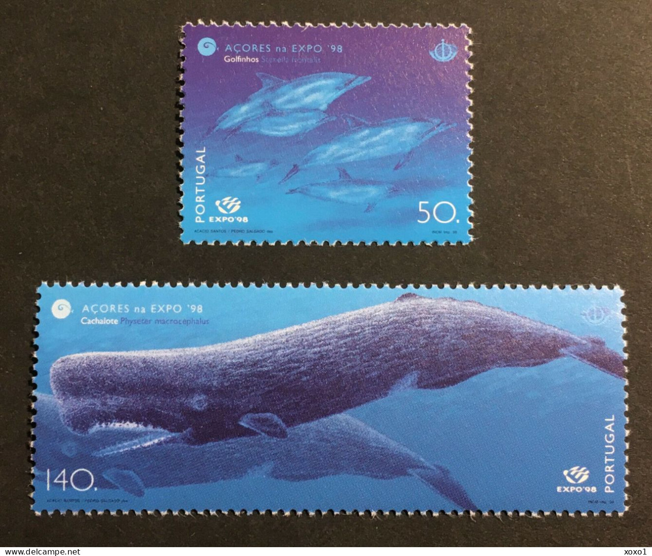 Portugal Azores 1998 MiNr. 468-9A Portugal Azoren Marine Mammals, Dolphins, Sperm Whale  2v MNH ** 2.20 € - Dauphins