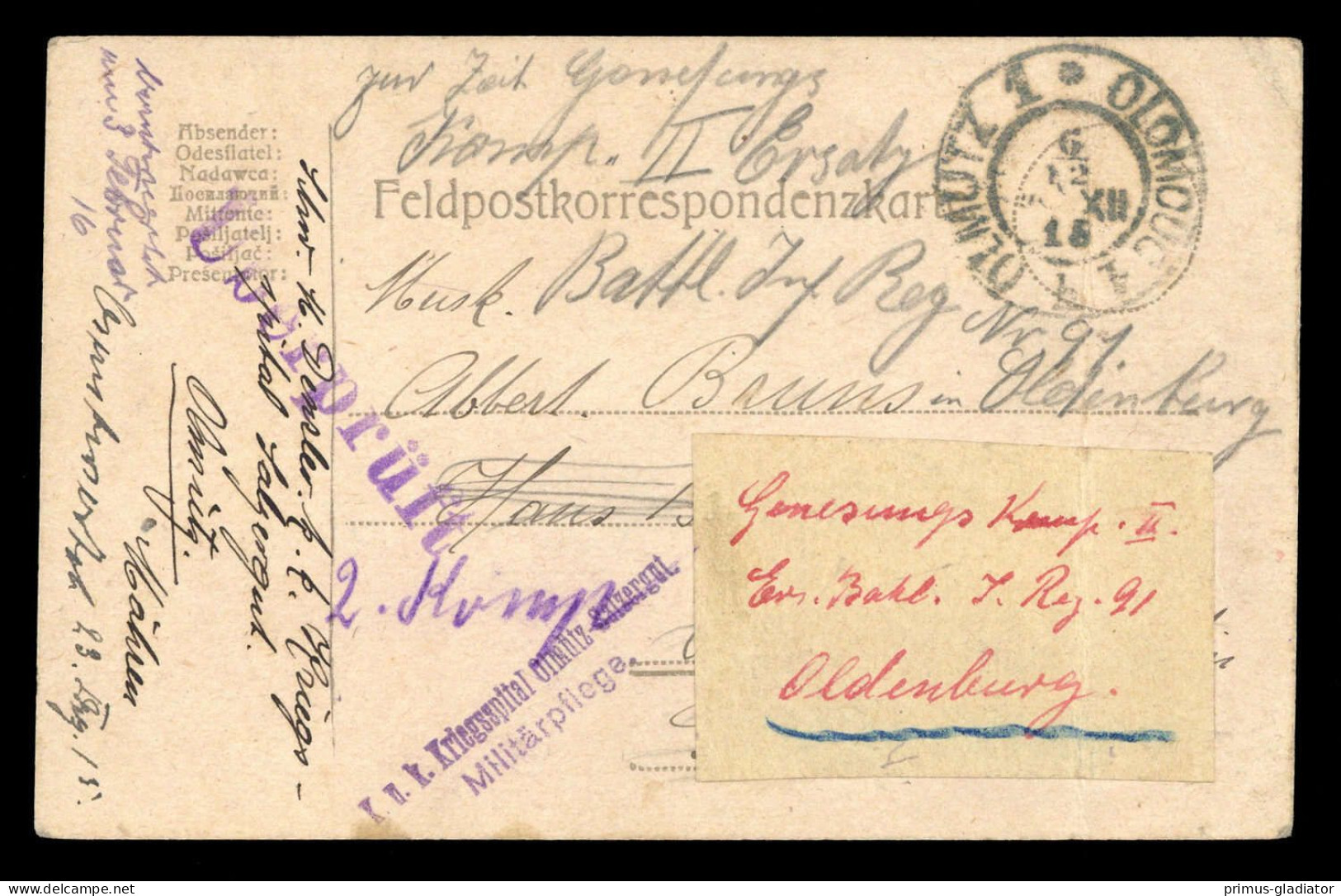 1915, Österreich, Brief - Mechanische Stempel