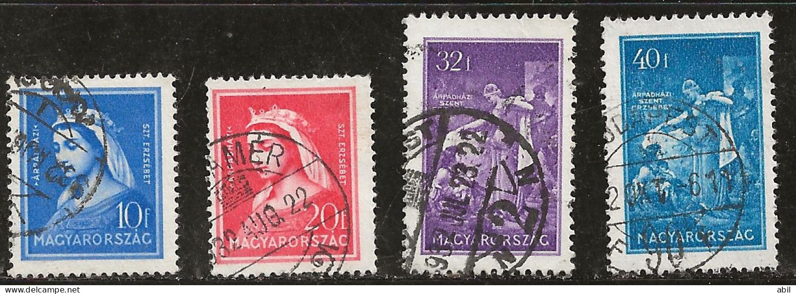 Hongrie 1932 N°Y.T. :  439 à 442 Obl. - Gebraucht