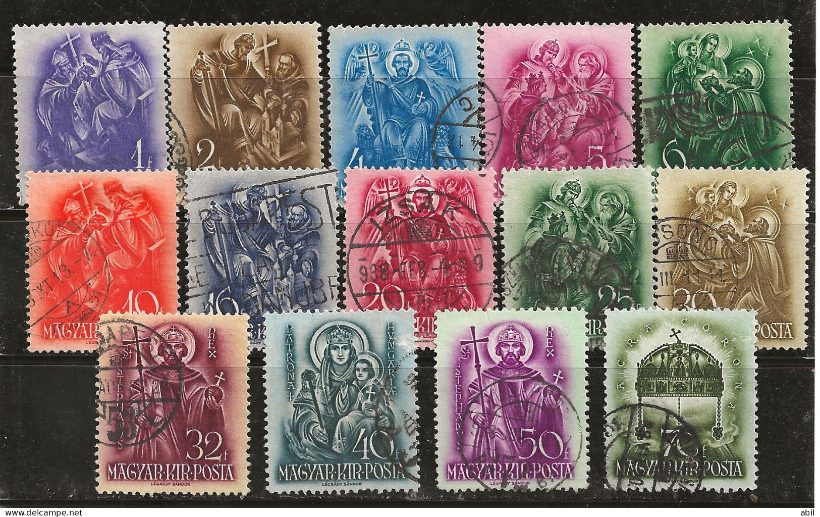 Hongrie 1938 N°Y.T. :  490 à 503 Obl. - Used Stamps