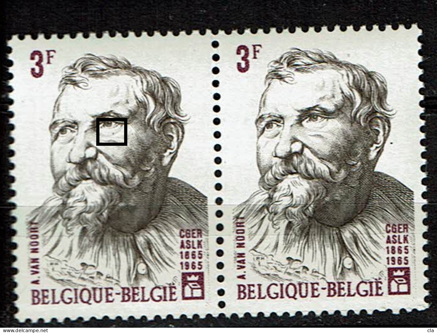 1324  Paire  **  T 1  Point Sous L'oeil Gauche - 1961-1990