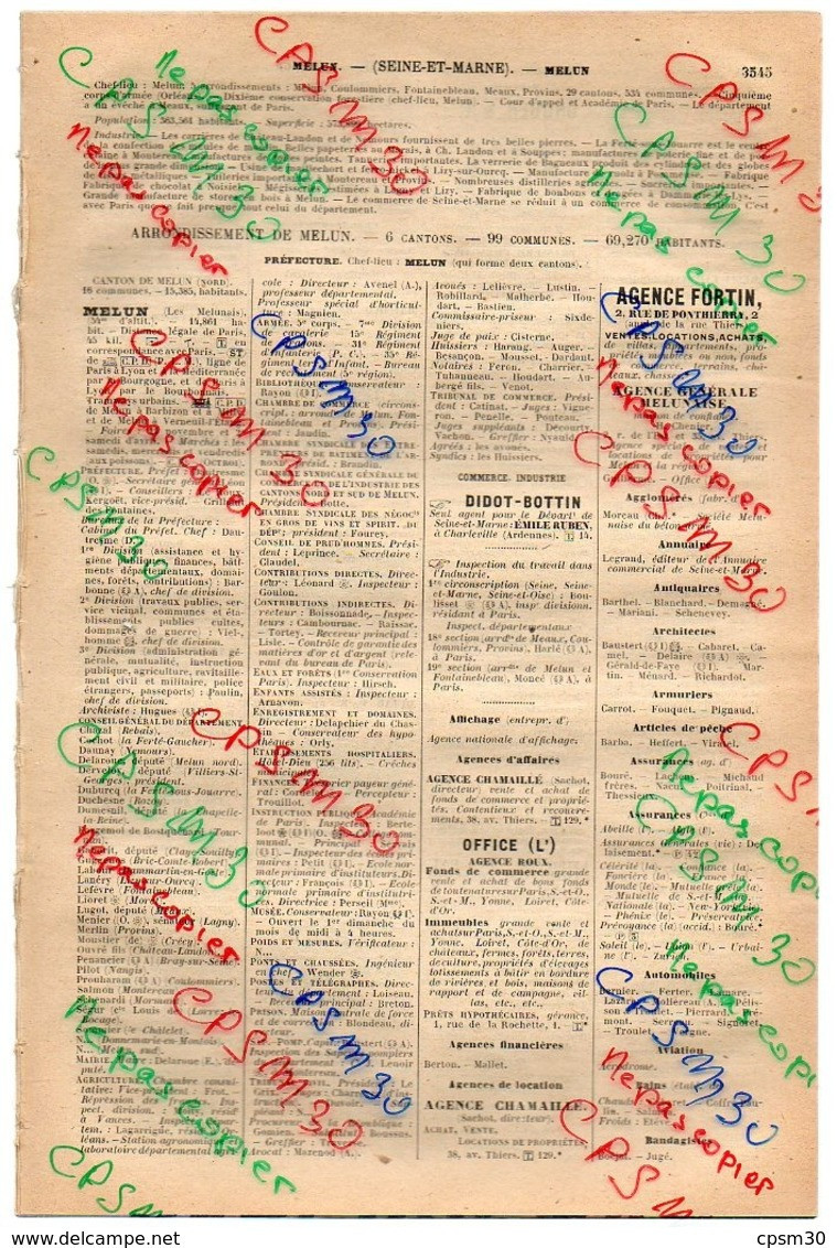ANNUAIRE - 77 - Département Seine Et Marne - Année 1918 - édition Didot-Bottin - 60 Pages - Elenchi Telefonici