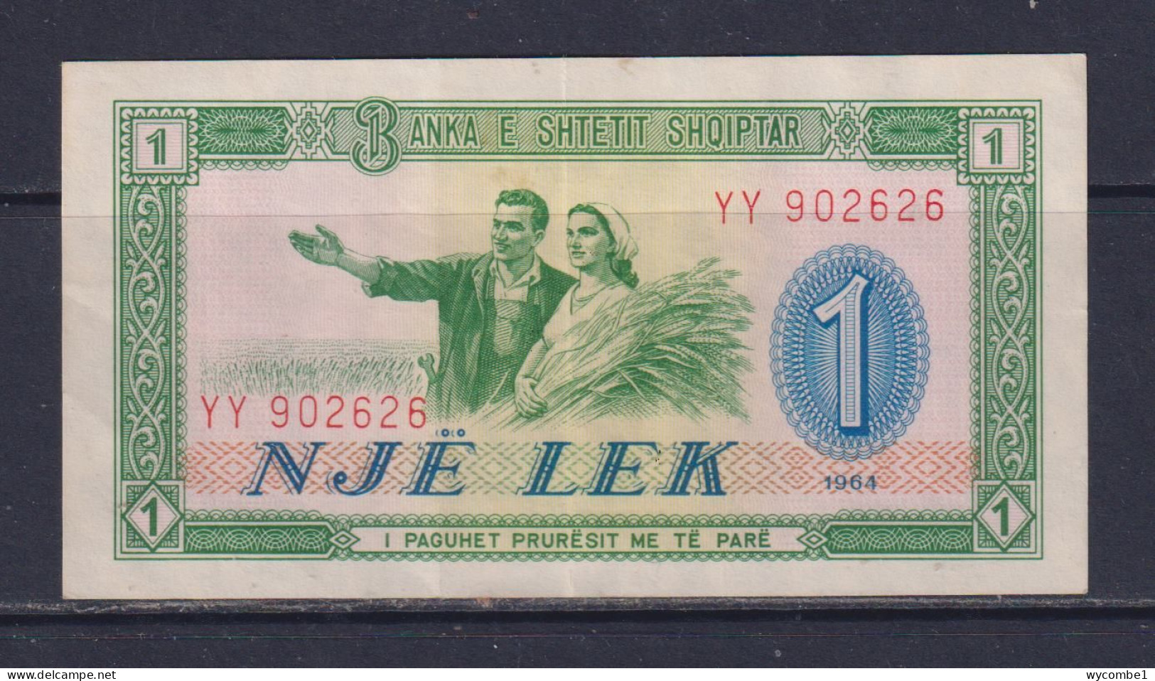 ALBANIA - 1964 1 Lek AUNC/XF Banknote - Albania