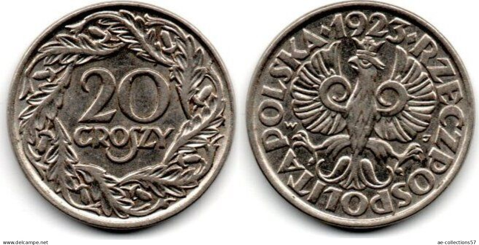 MA 30662 / Pologne - Poland - Polen 20 Groszy 1923 SUP - Pologne