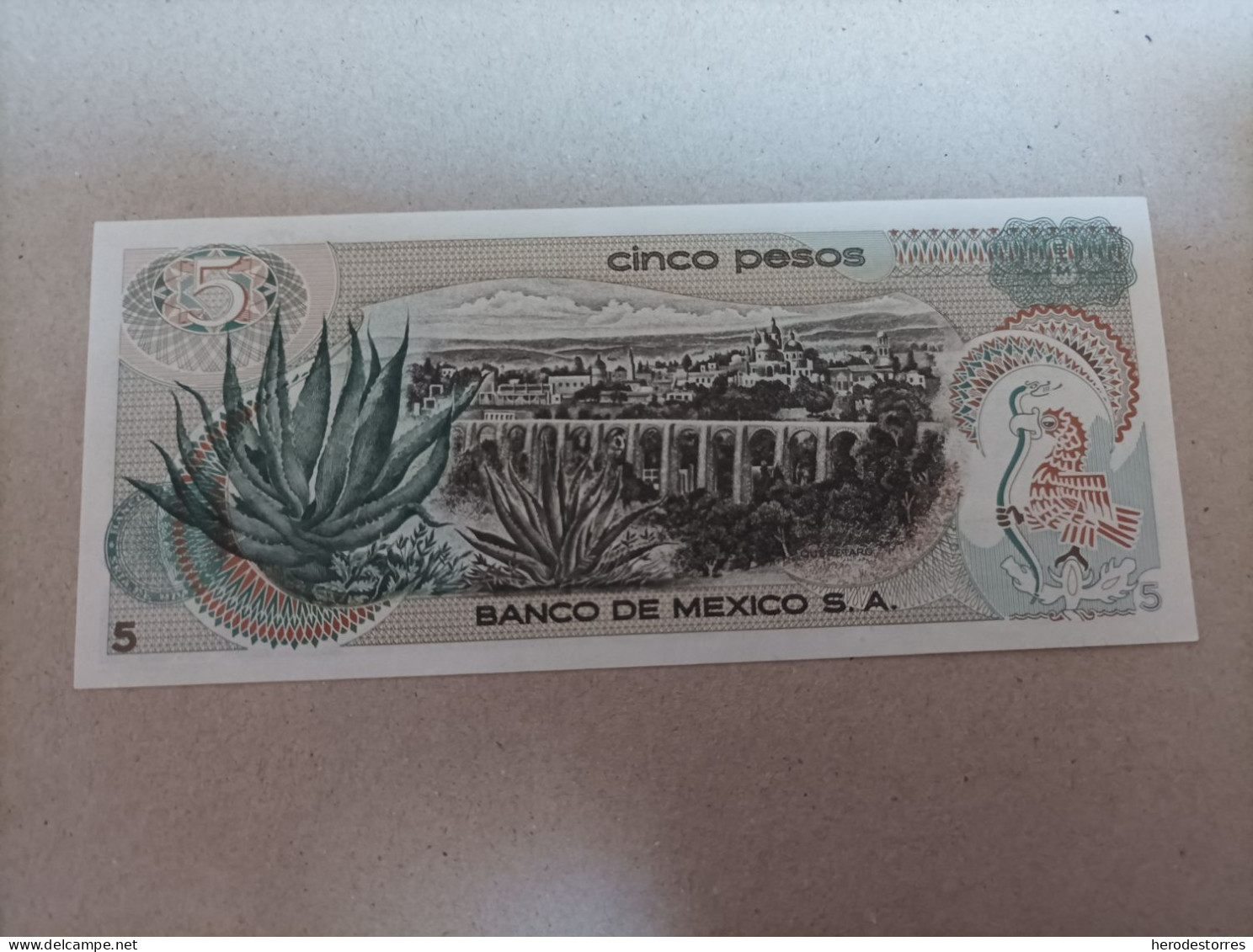 Billete De México 5 Pesos Del Año 1972, Serie A, UNC - Mexiko