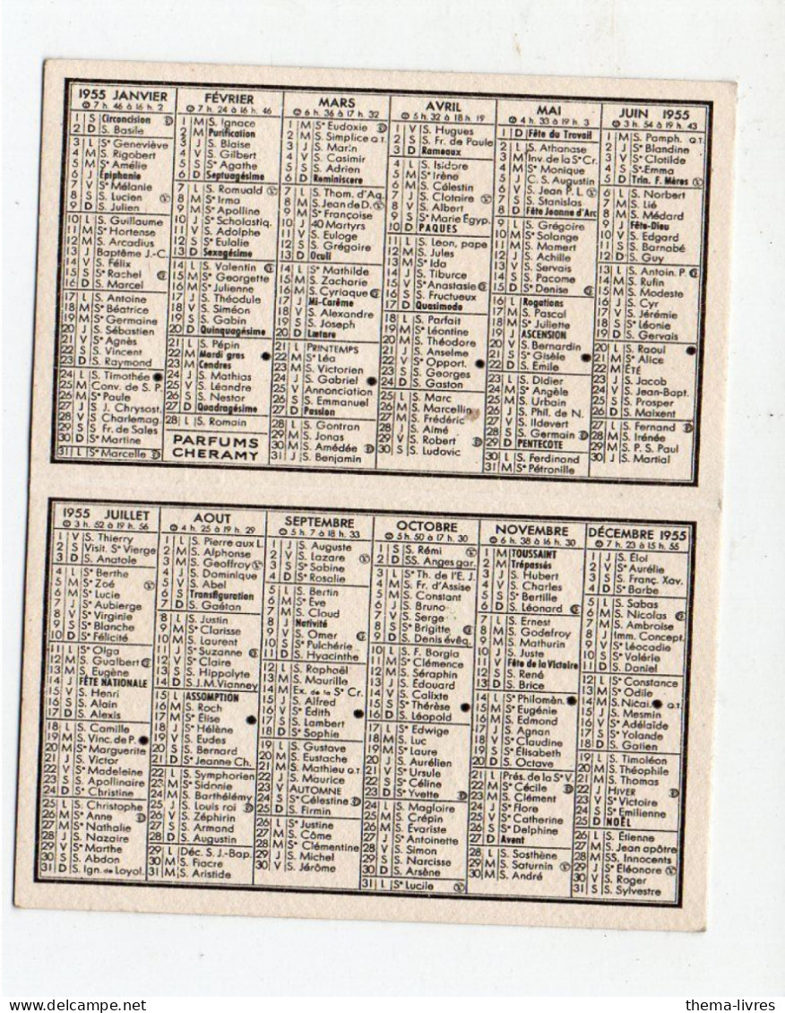 Tournay (65 Hautes Prénées) Parfumerie MOUSSEIGNE  Carte Parfumée-calendrier 1955 FESTIVAL CHERAMY (PPP46237) - Oud (tot 1960)