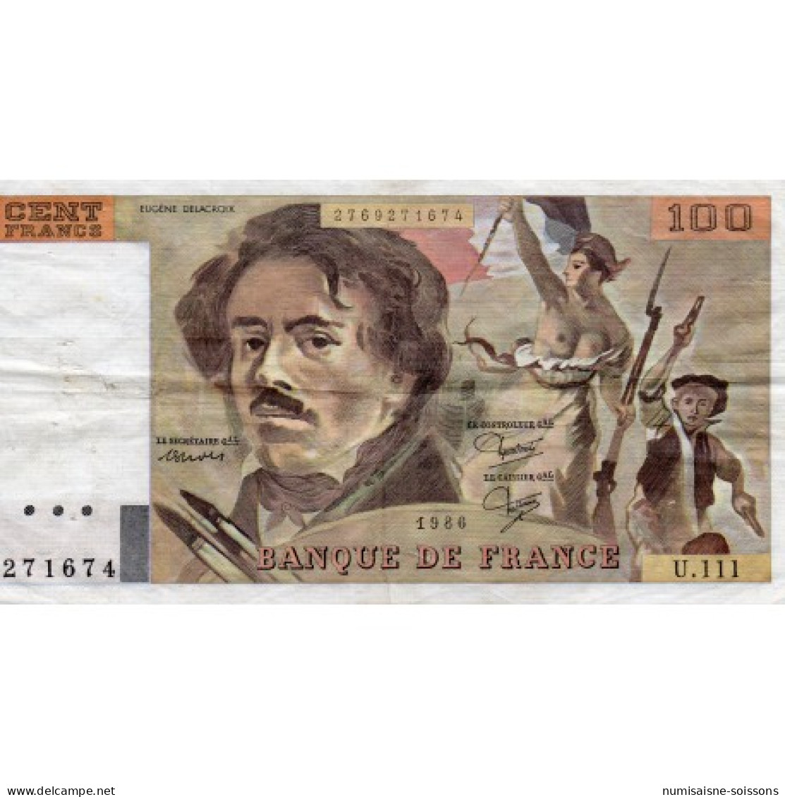 FAY 69/10  - 100 FRANCS DELACROIX - 1986 - PICK 154 - TTB - 100 F 1978-1995 ''Delacroix''