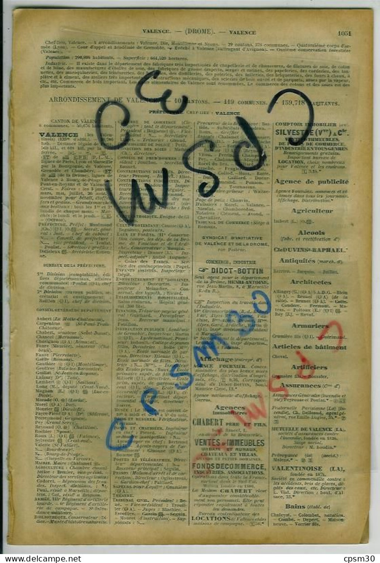 ANNUAIRE - 26 - Département Drome - Année 1918 - édition Didot-Bottin - 32 Pages - Annuaires Téléphoniques