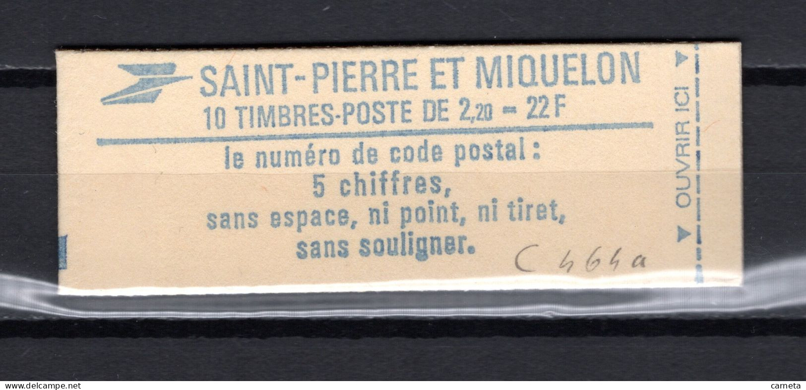 SAINT PIERRE ET MIQUELON  CARNET  N° 464  NEUF SANS CHARNIERE COTE  14.00€    LIBERTE - Markenheftchen