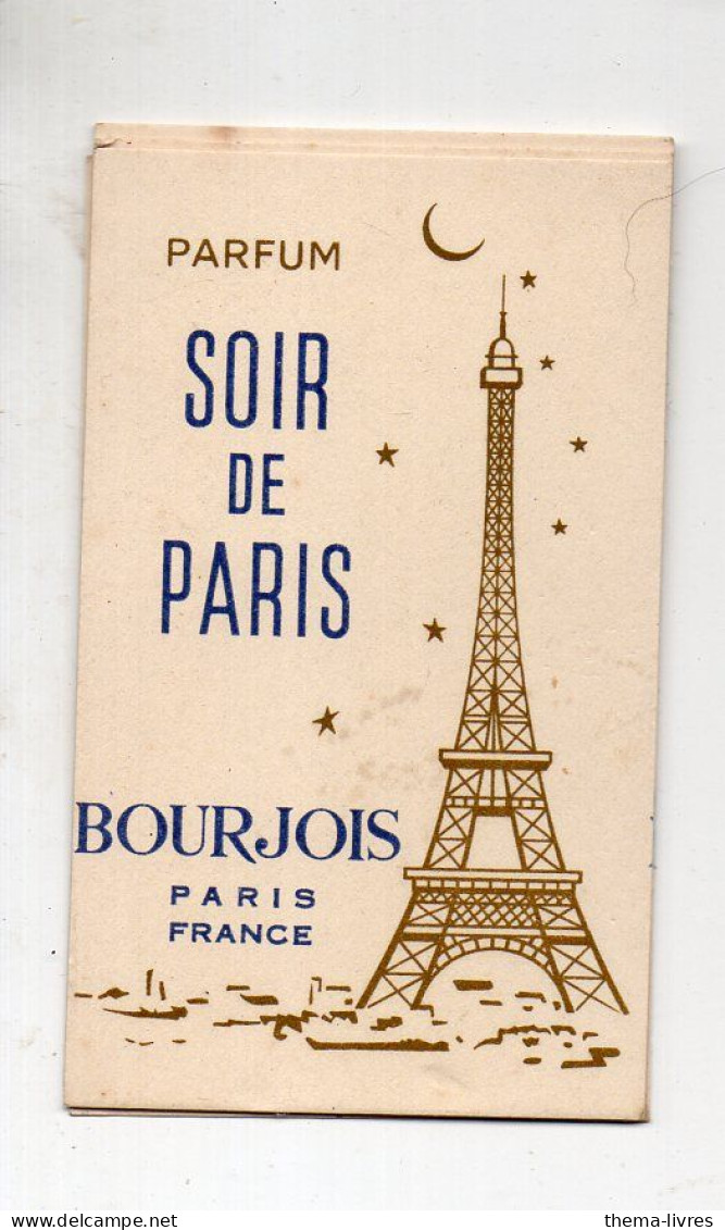 Carte  Parfumée   SOIR DE PARIS BOURJOIS     (PPP46244) - Profumeria Antica (fino Al 1960)