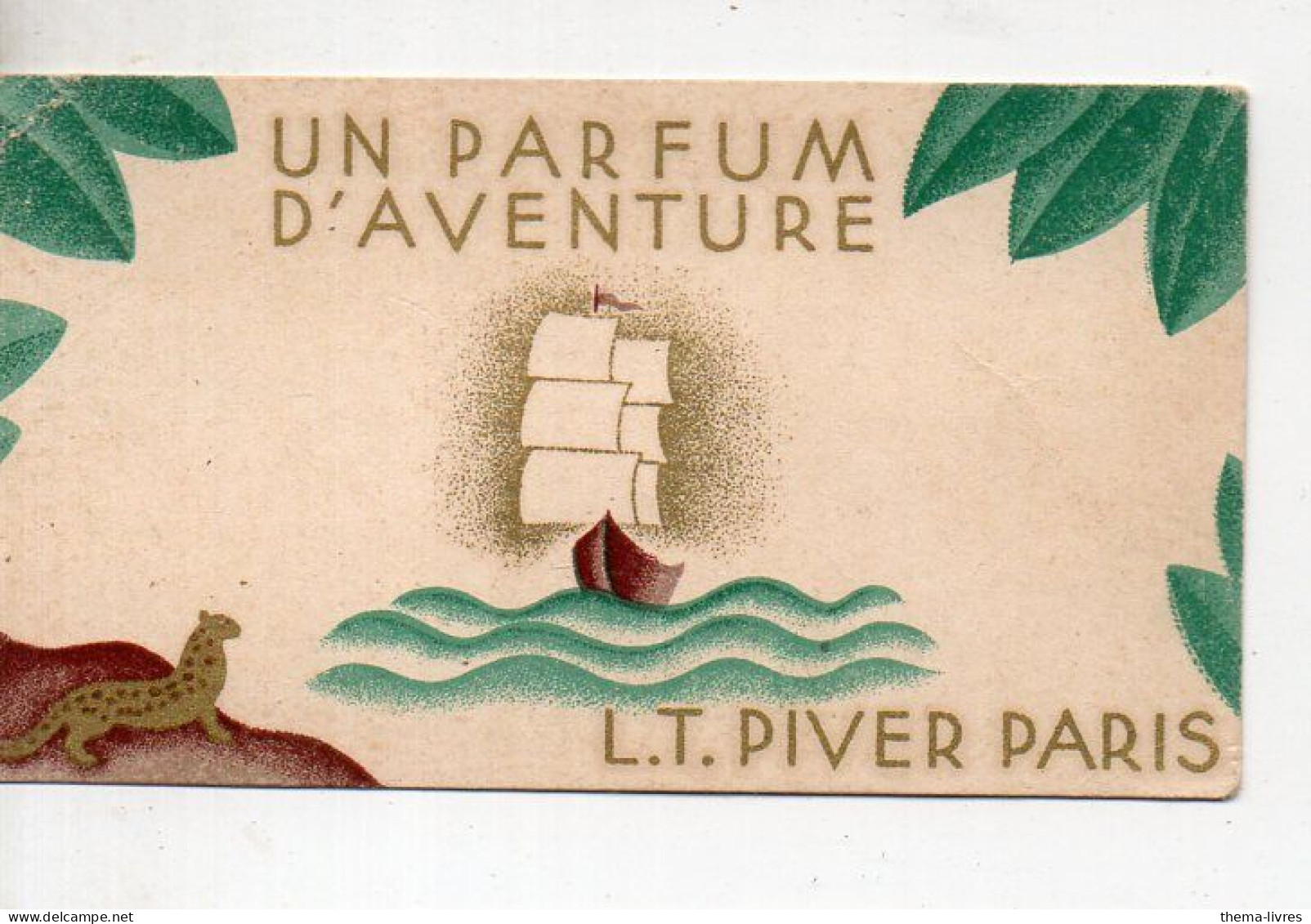 Carte  Parfumée-calendrier 1931 PIVER PARFUM DAVENTURE  (PPP46245) - Anciennes (jusque 1960)