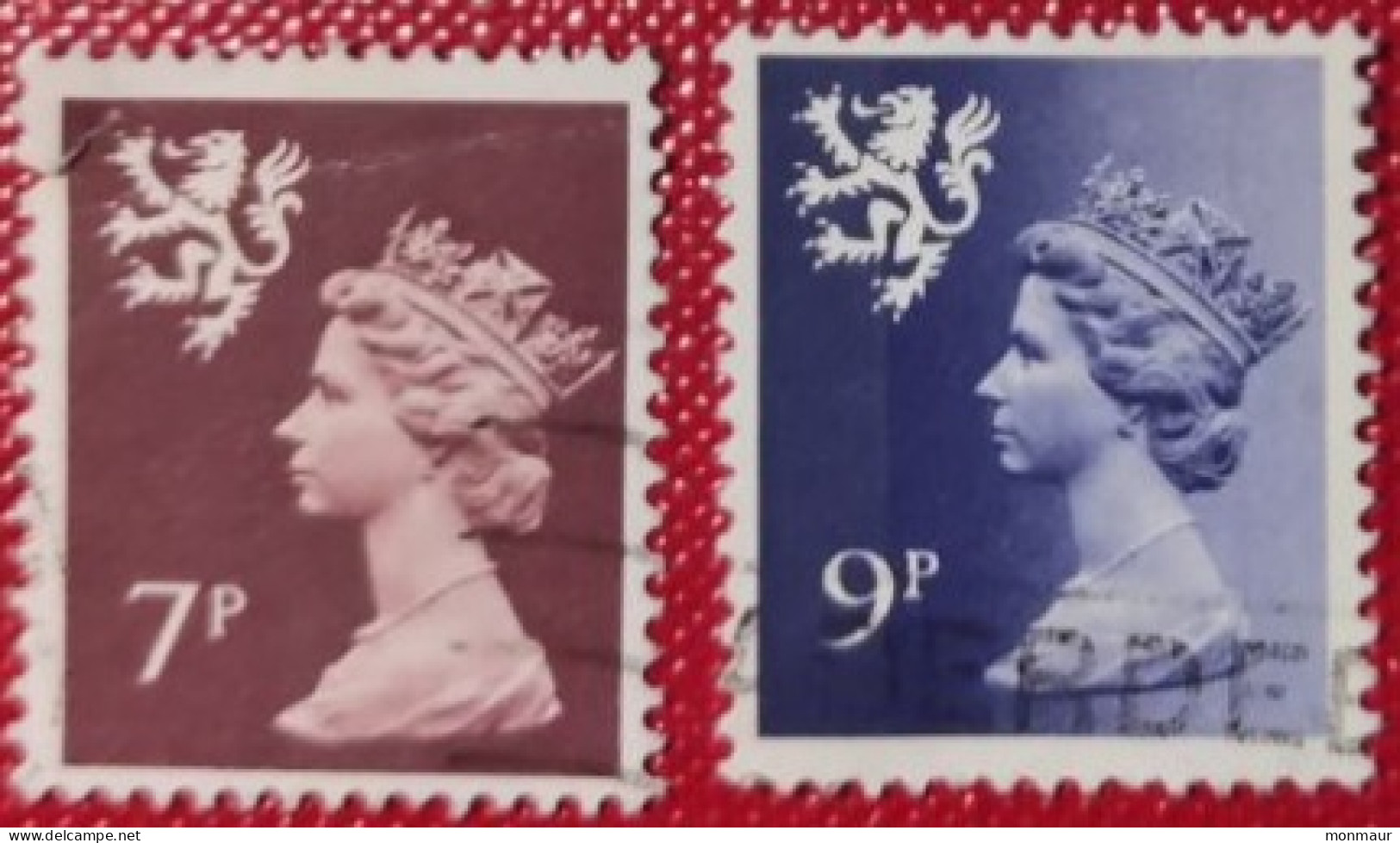 GRAN BRETAGNA 1978 MACHIN QUEEN ELISABETH SCOTLAND 7p-9p - Used Stamps