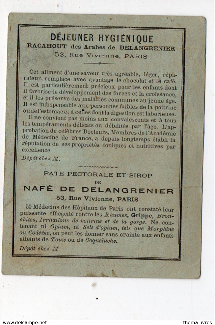 Paris  Calendrier 1885 Offert Par CAFE  DELANGRENIER  (PPP46248) - Small : ...-1900