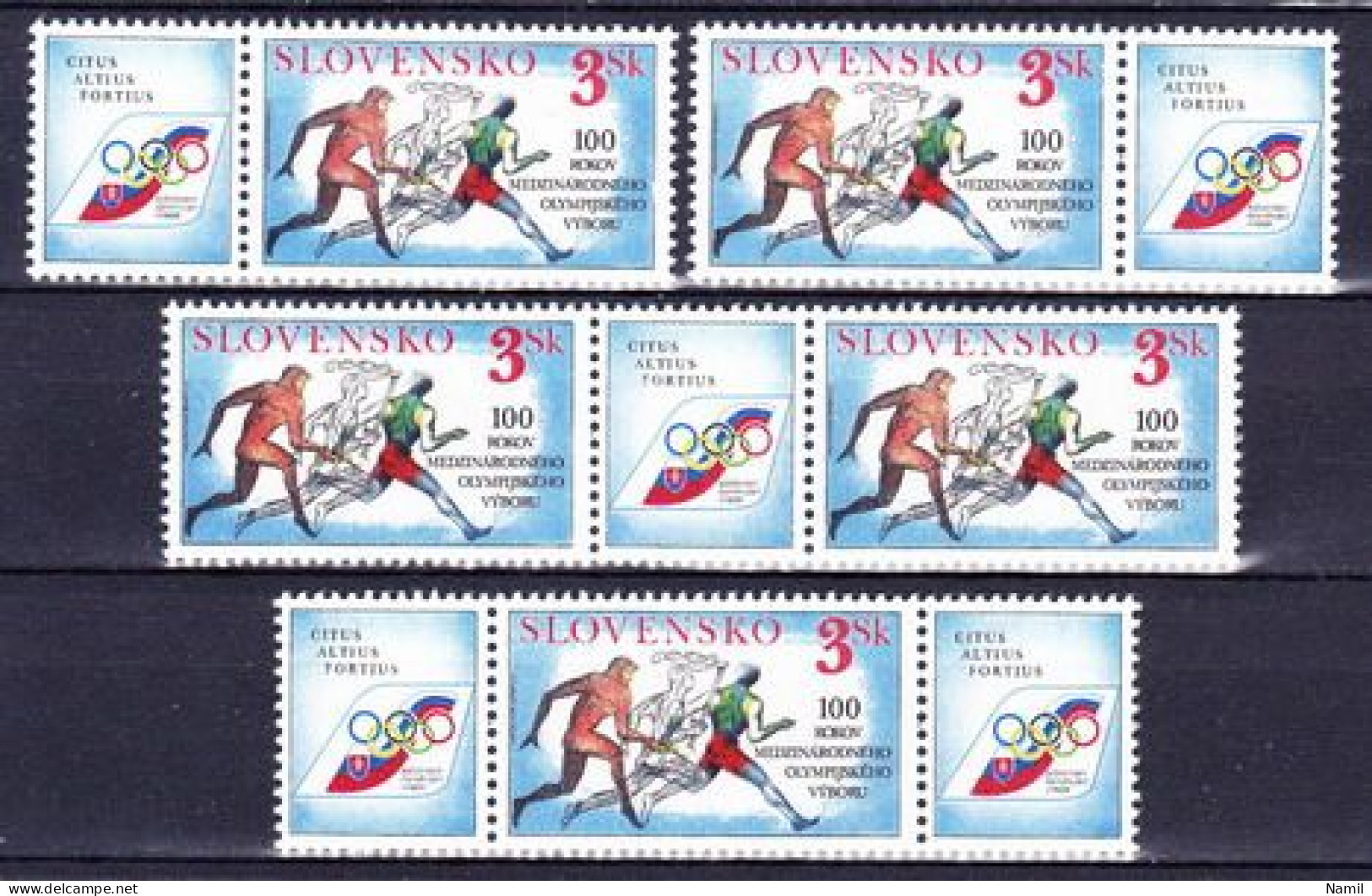 ** Slovaquie 1994 Mi 194 WZ+Zf, (MNH)** - Unused Stamps