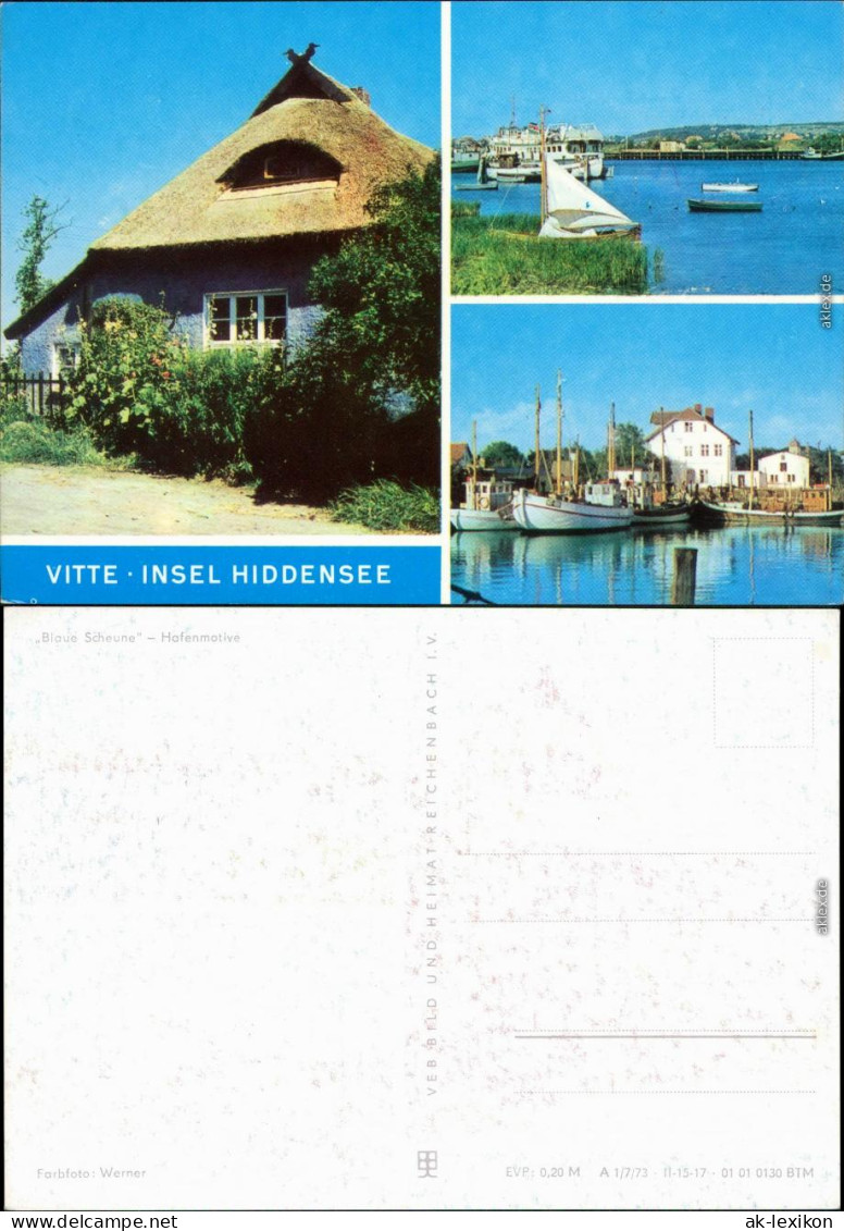 Vitte-Hiddensee Hiddensjö, Hiddensöe "Blaue Scheune", Hafenmotive 1976 - Hiddensee