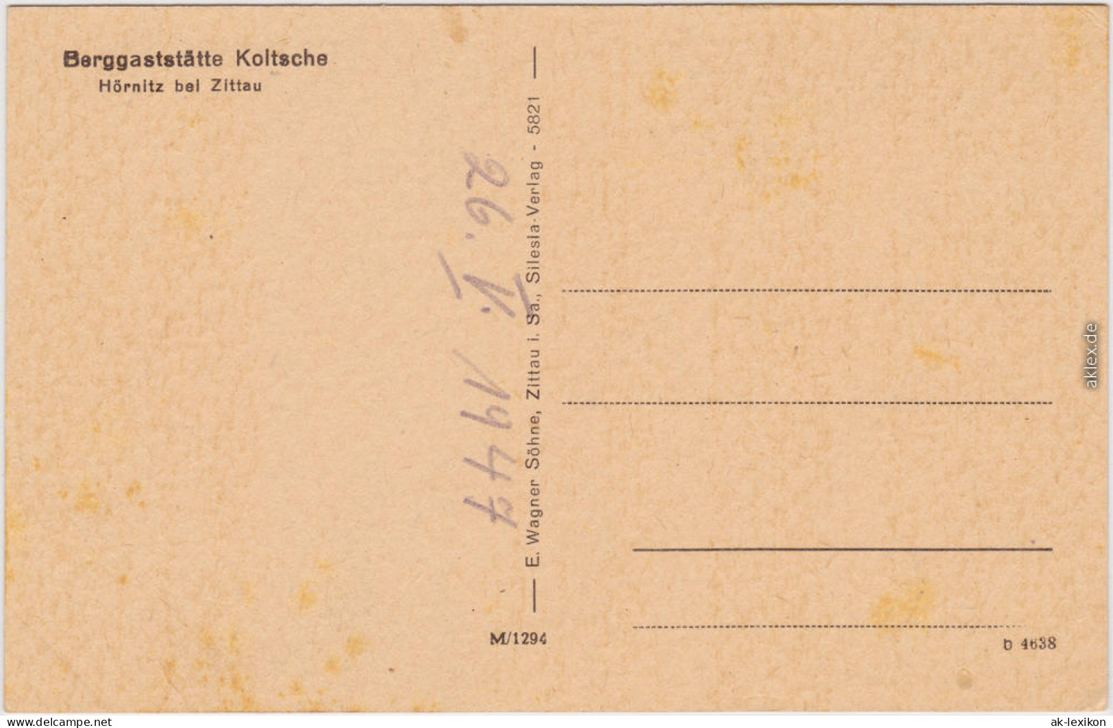 Bertsdorf Hörnitz 2 Bild: Koltsche Ansichtskarte B Olbersdorf 1947 - Bertsdorf-Hoernitz