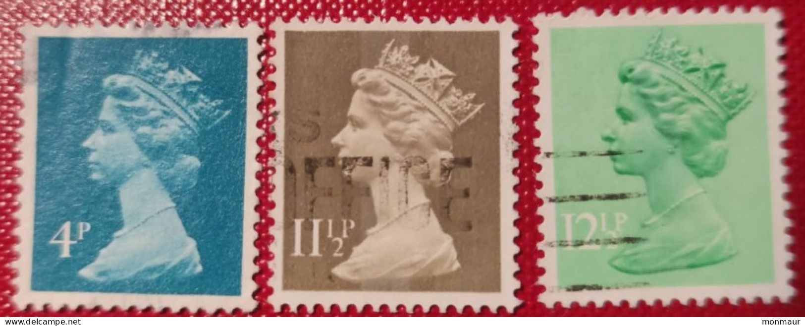 GRAN BRETAGNA 1979 QUEEN ELISABETH 4p-11 1/2p-12p - Used Stamps