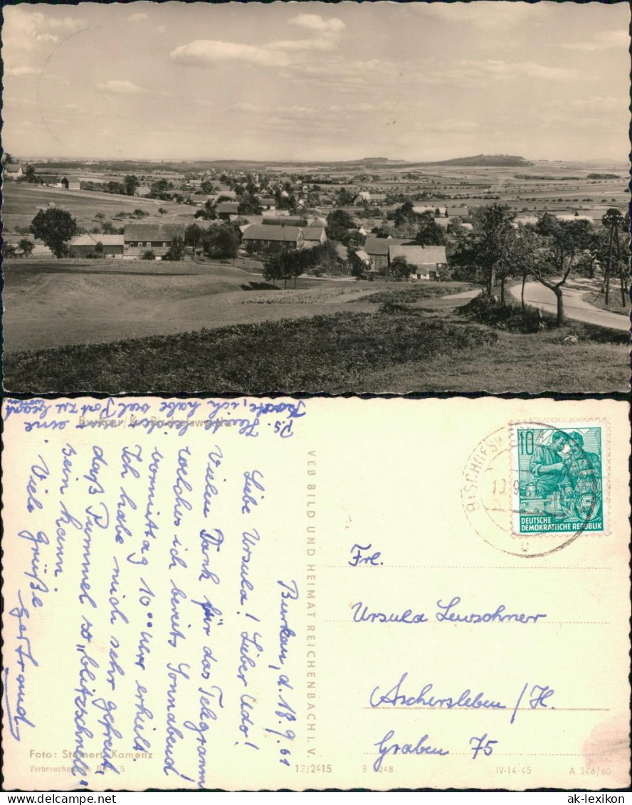 Ansichtskarte Burkau (Oberlausitz) Porchow Panorama Blick Mit Straße 1960 - Burkau