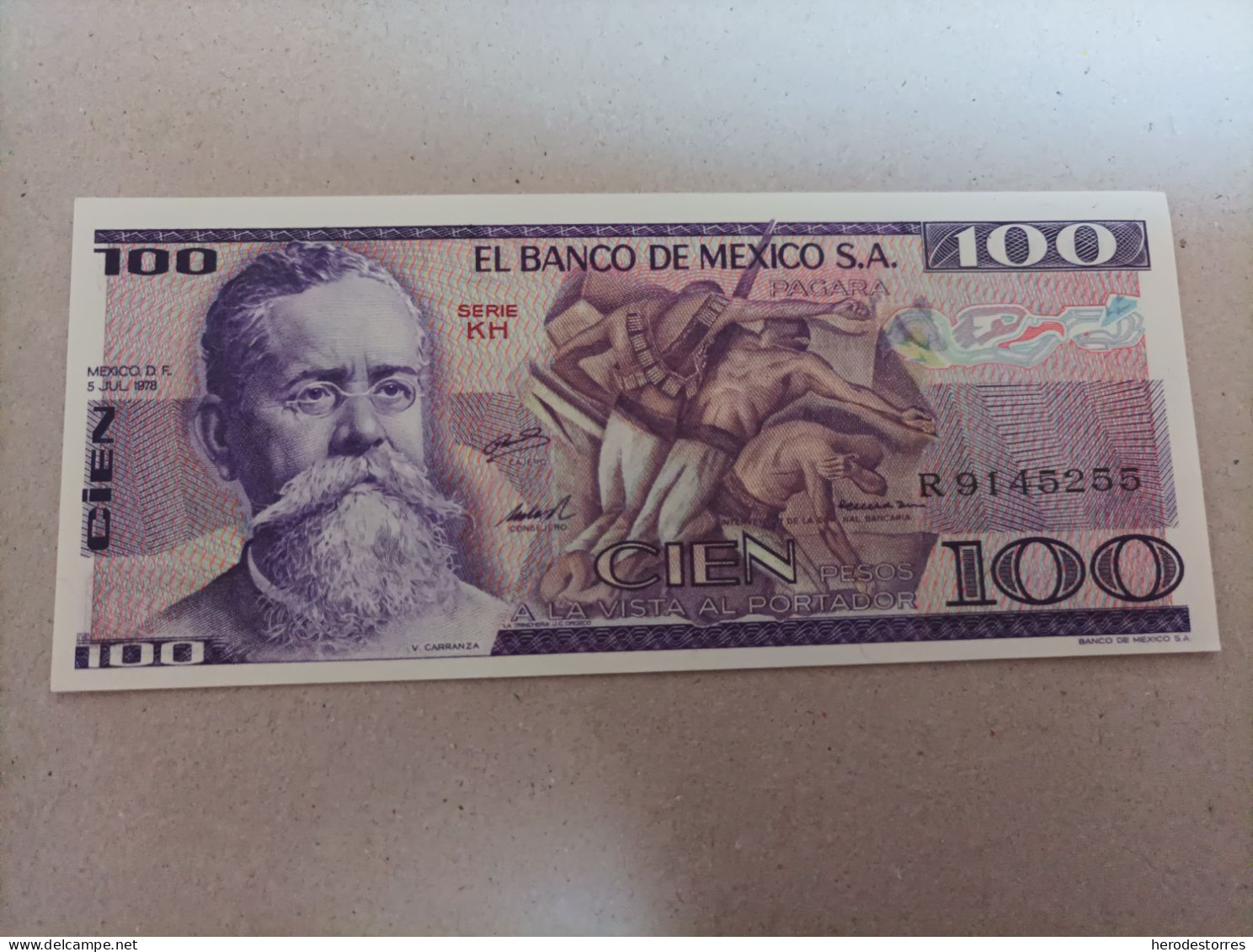 Billete De México 5 Pesos Del Año 1978, UNC - México