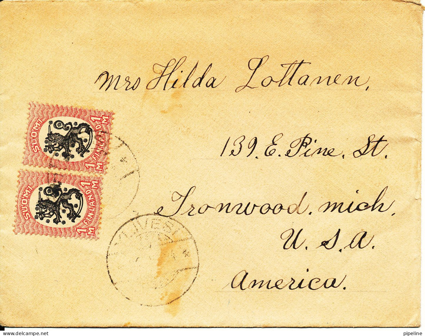 Finland Cover Sent To USA - Lettres & Documents