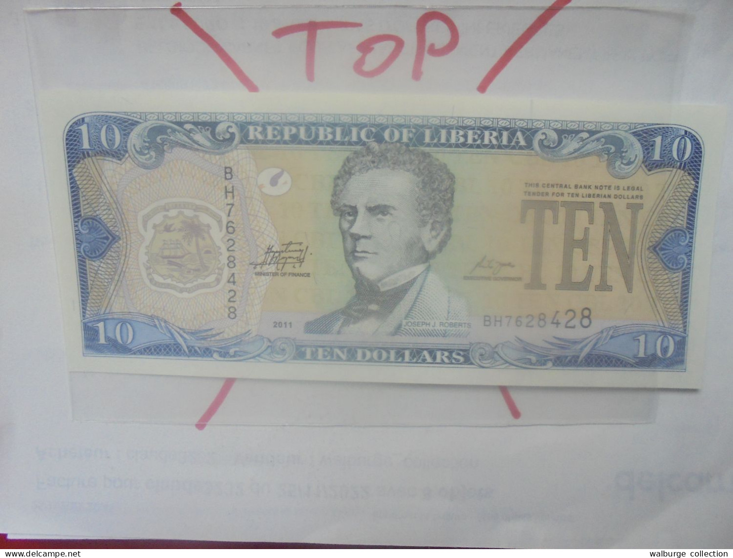 LIBERIA 10$ 2011 Neuf (B.32) - Liberia