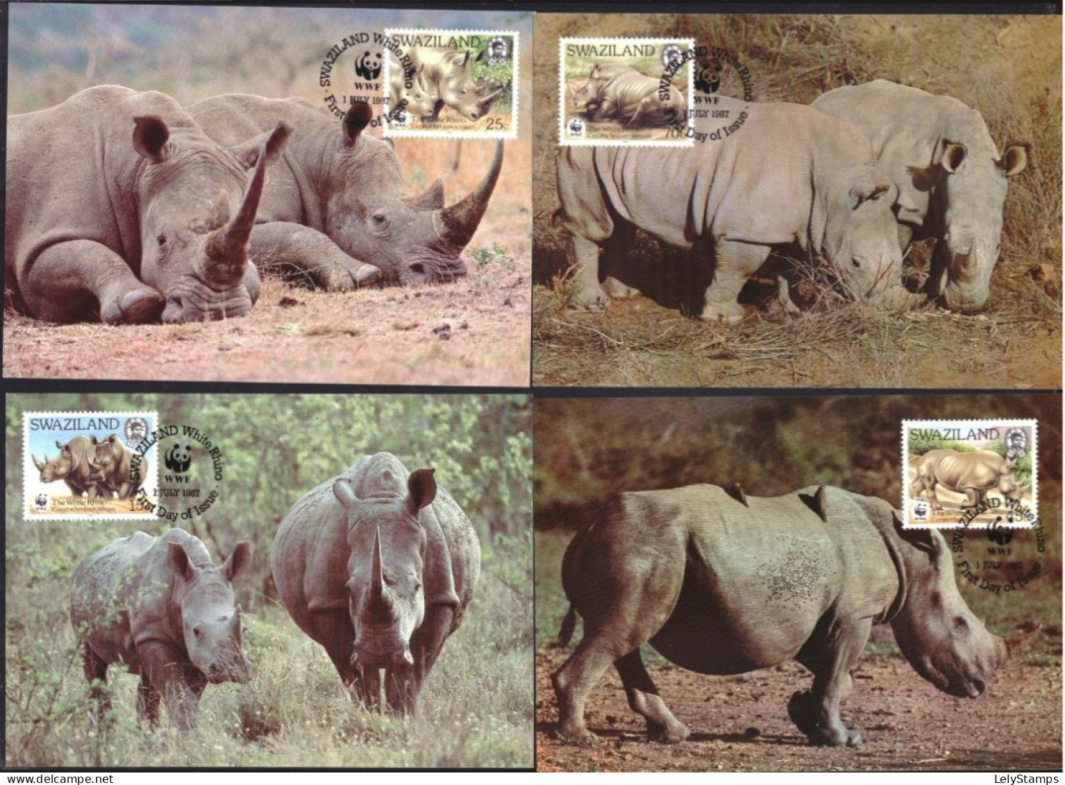 Swaziland 528 T/m 531 MNH ** WWF WNF Animals Nature (1987) - Swaziland (1968-...)