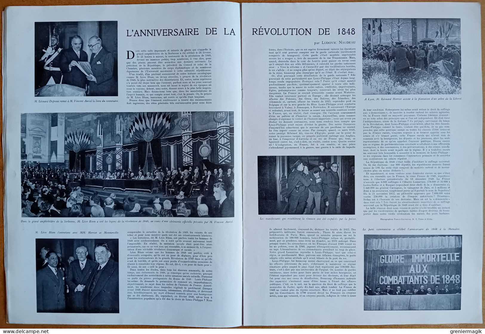 France Illustration N°127 06/03/1948 Coup D'état De Prague/Le Gamou Des Mourides Par Maurice Genevoix/Arts Ménagers - Algemene Informatie