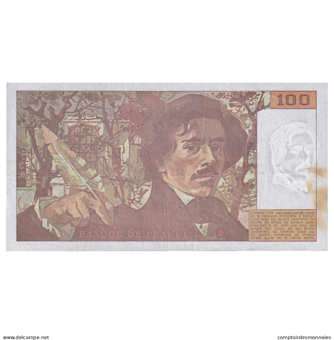 France, 100 Francs, Delacroix, 1993, Q.240, TB+, Fayette:69bis.08, KM:154g - 100 F 1978-1995 ''Delacroix''