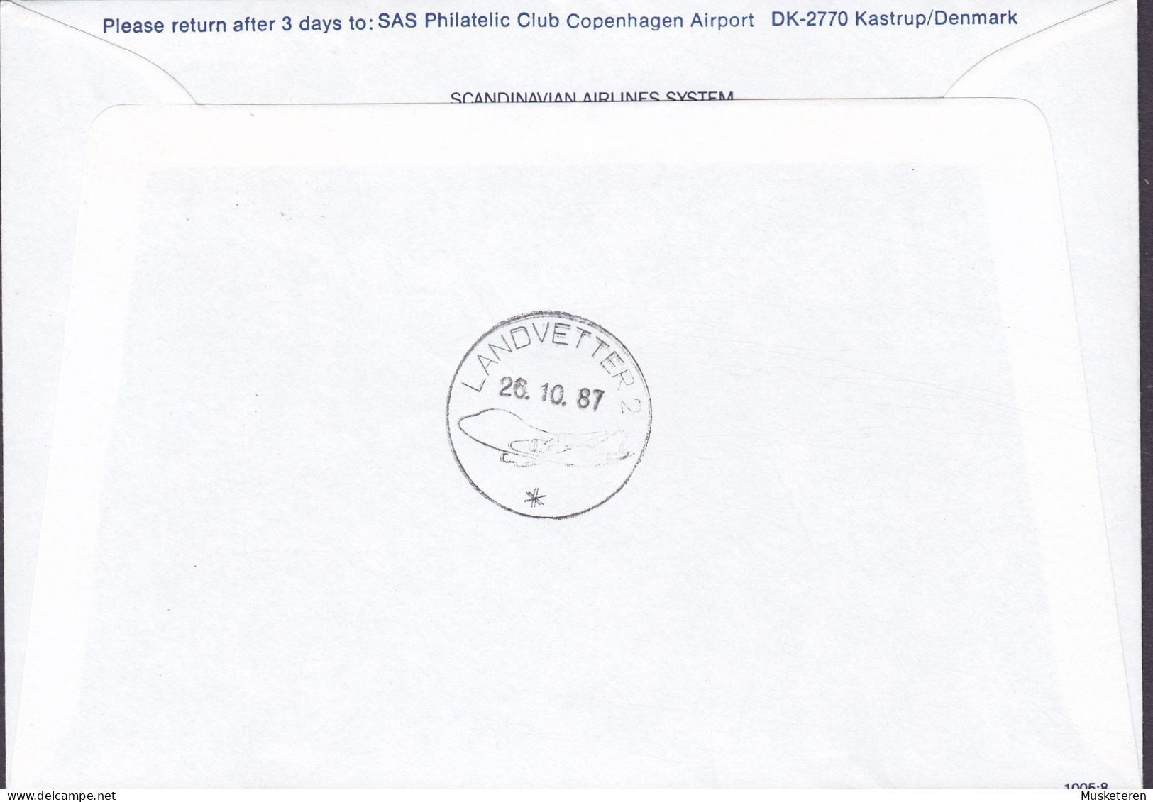 Norway SAS First Fokker F-27 Flight BERGEN-GOTHENBURG, BERGEN 1987 Cover Brief LANDVETTER (Arr.) Europa CEPT - Lettres & Documents