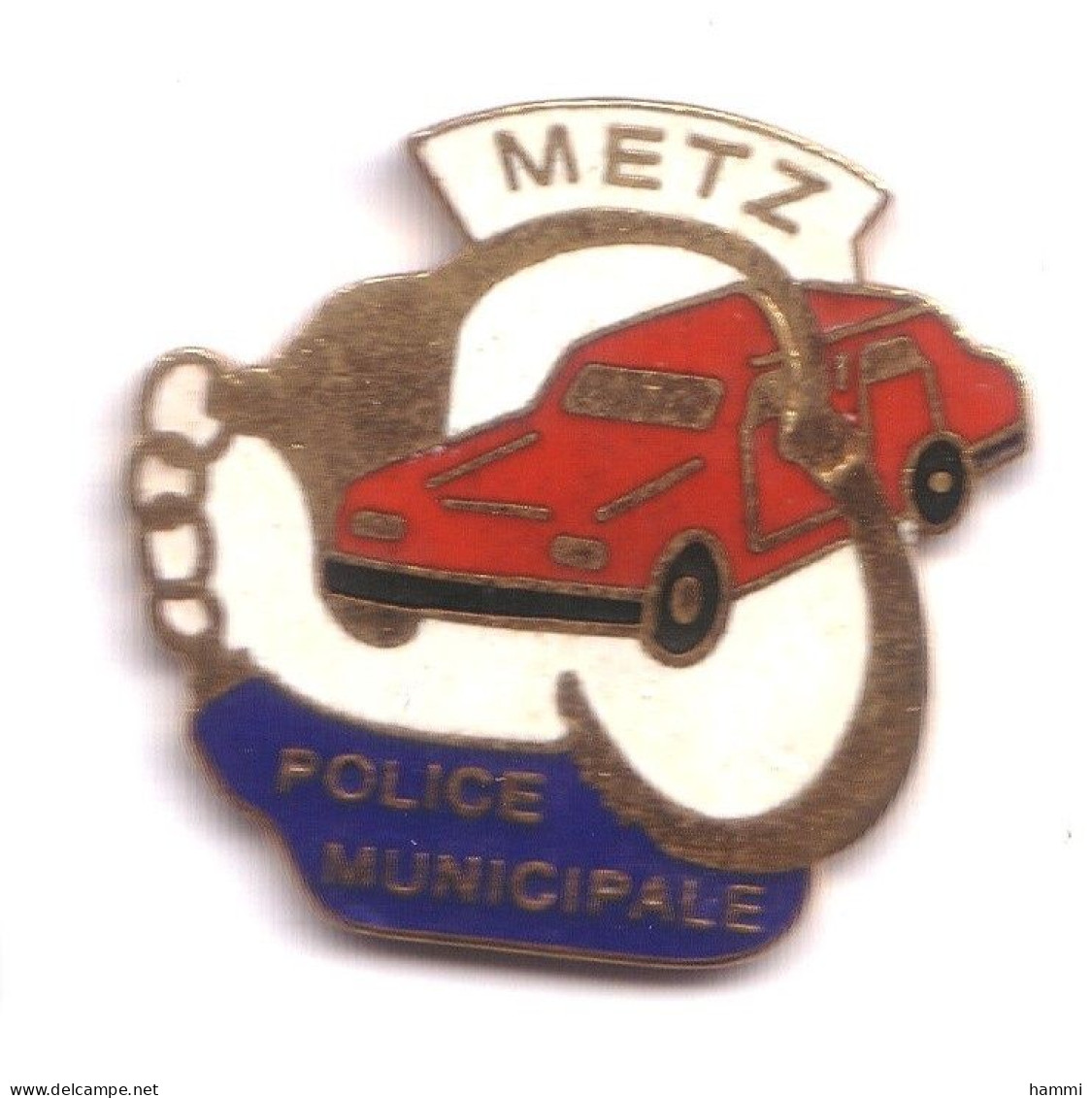 P168 Pin's POLICE MUNICIPALE METZ MOSELLE MENOTTES Qualité Egf Achat Immédiat - Police