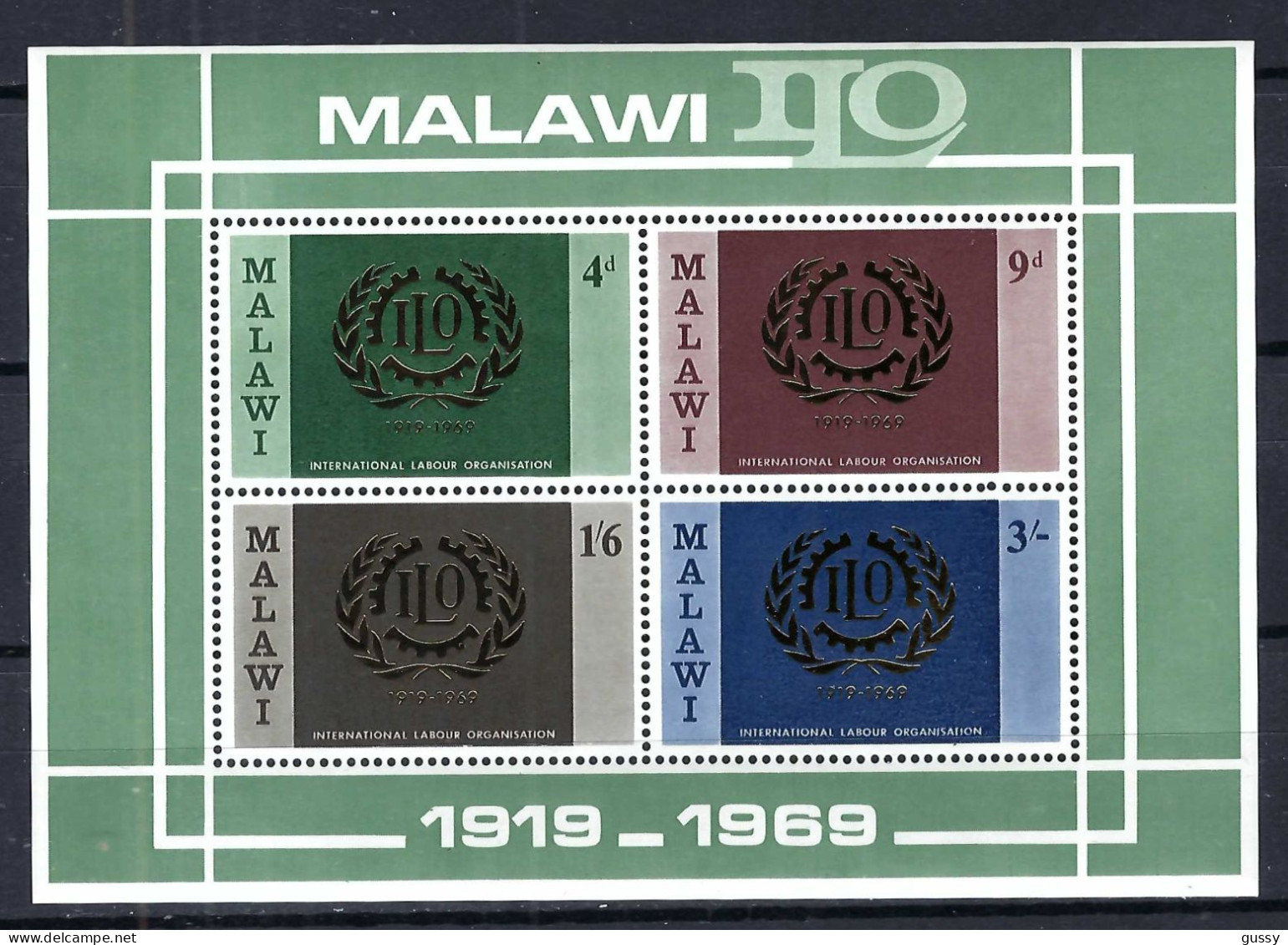 MALAWI Ca.1969: Lot De TP "50 Ans De L' OIT" Neufs** - IAO