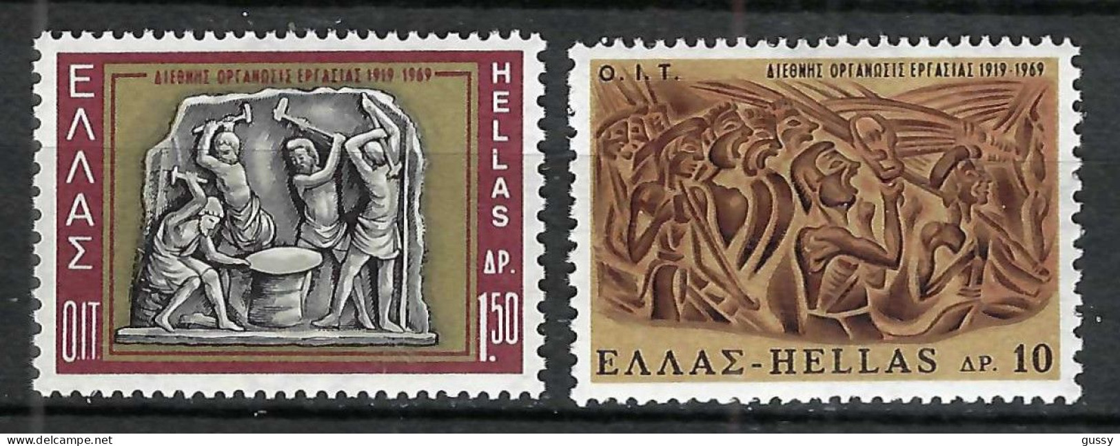 GRECE Ca.1969: Lot De TP "50 Ans De L' OIT" Neufs** - ILO