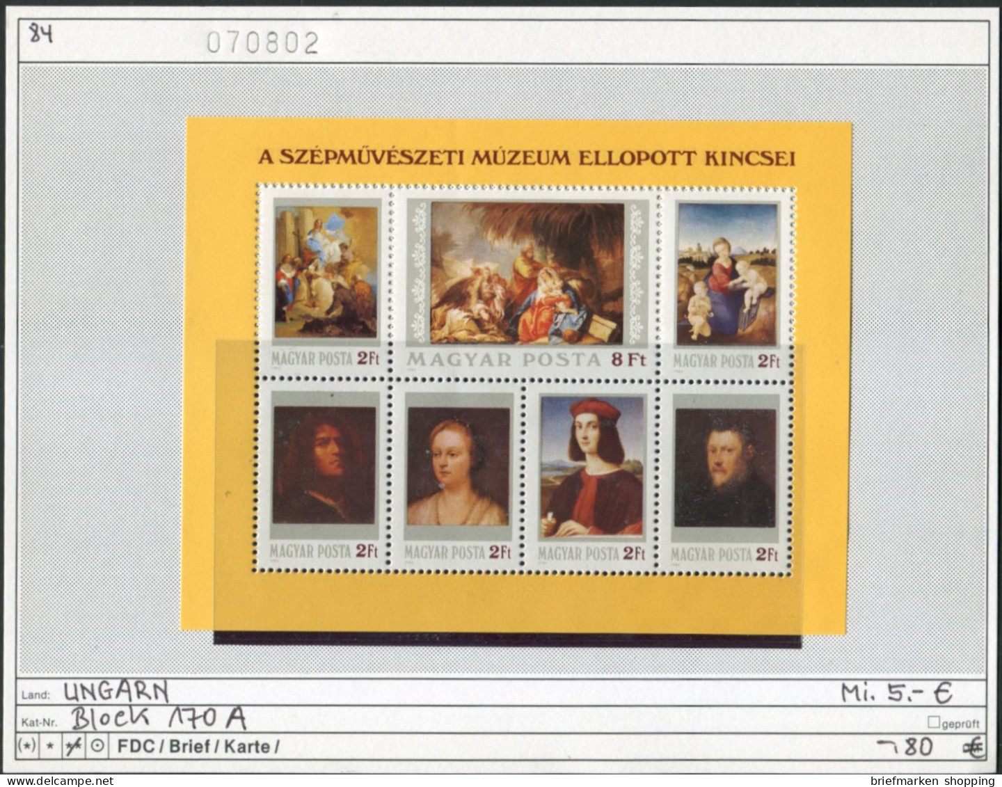 Ungarn 1984 - Hongrie 1984 - Hungaria 1984 - Magyarország 1984 - Michel Block 170 A - ** Mnh Neuf Postfris - Covers & Documents