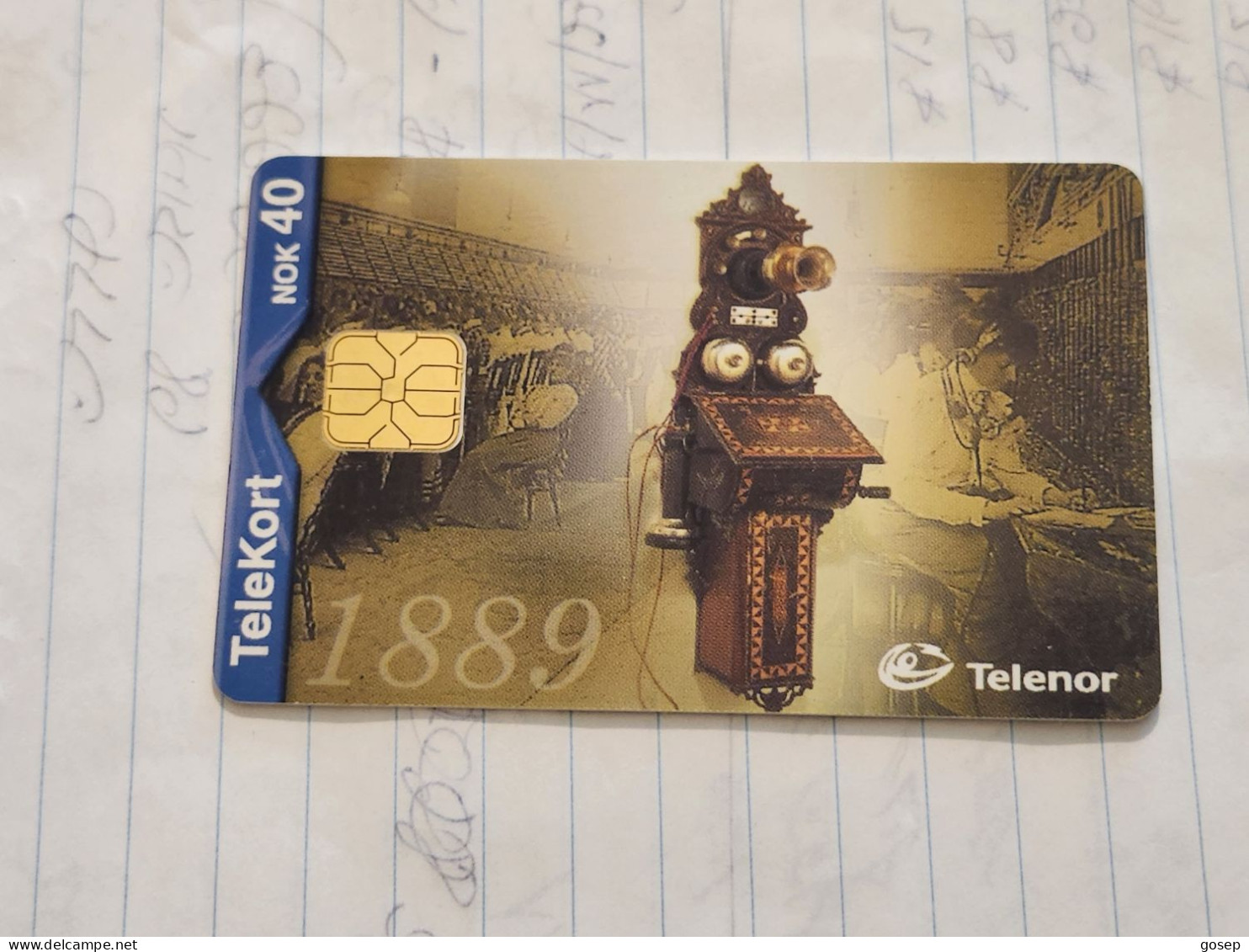 Norway-(N-166)-Telefon 1889-(KR 40)-(75)-(1.02.2000)-used Card+1card Prepiad Free - Norwegen