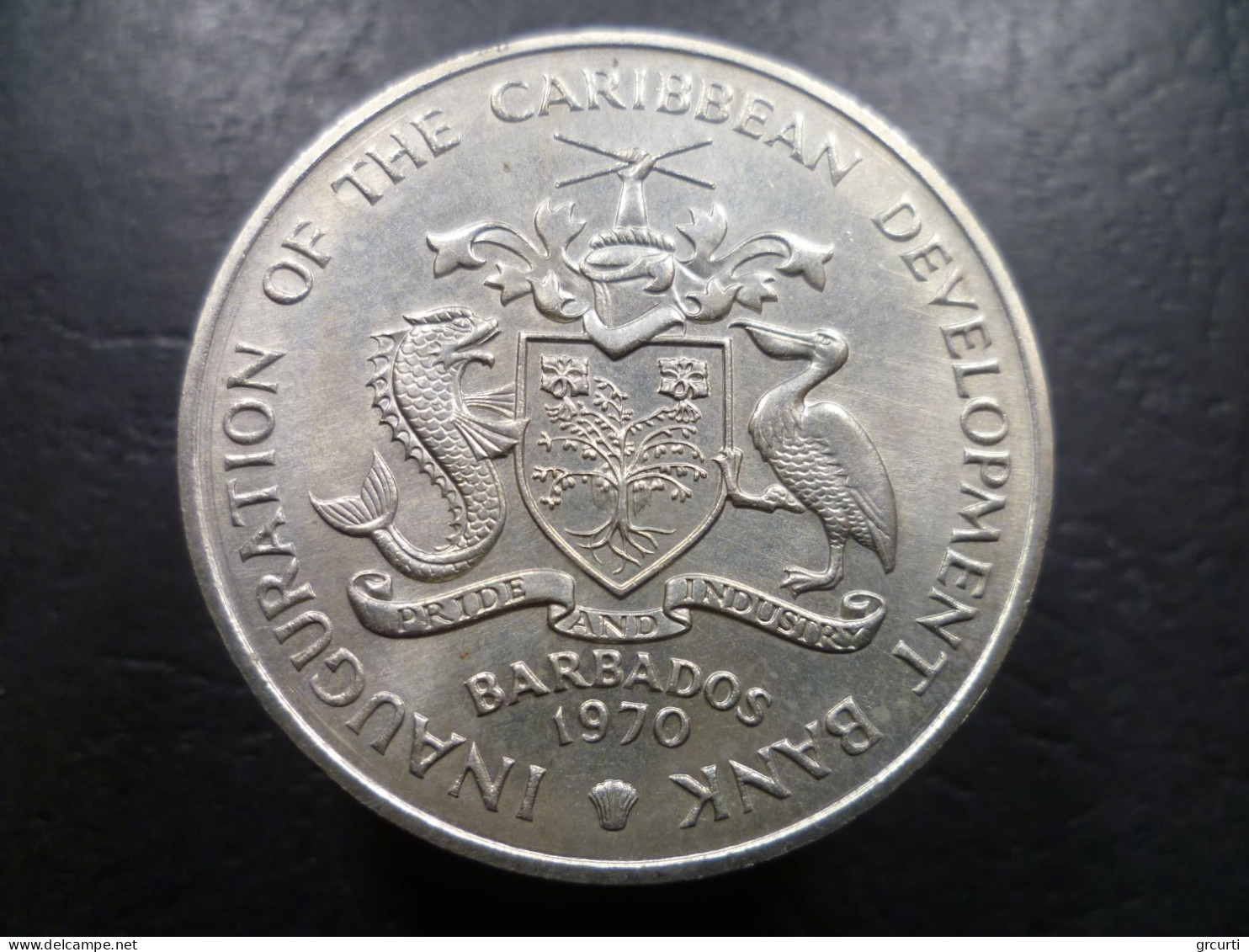 Barbados - 4 Dollars 1970 - Inaugurazione Banca Caraibica Per Lo Sviluppo - F.A.O. - KM# A9 - Barbados