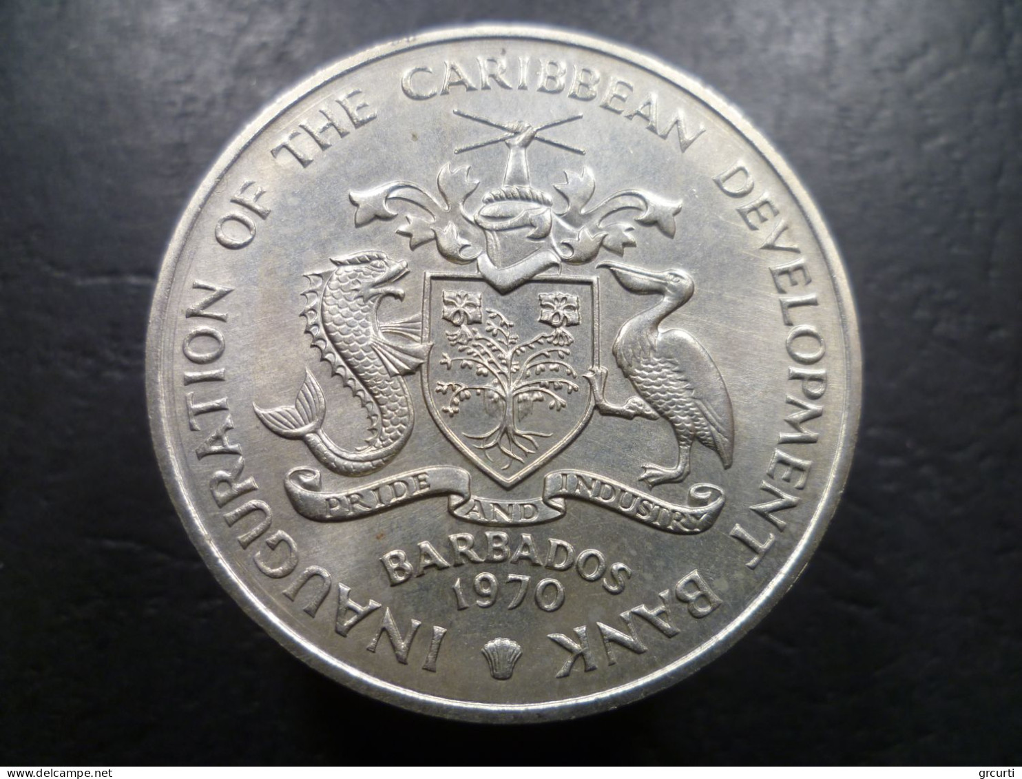 Barbados - 4 Dollars 1970 - Inaugurazione Banca Caraibica Per Lo Sviluppo - F.A.O. - KM# A9 - Barbades