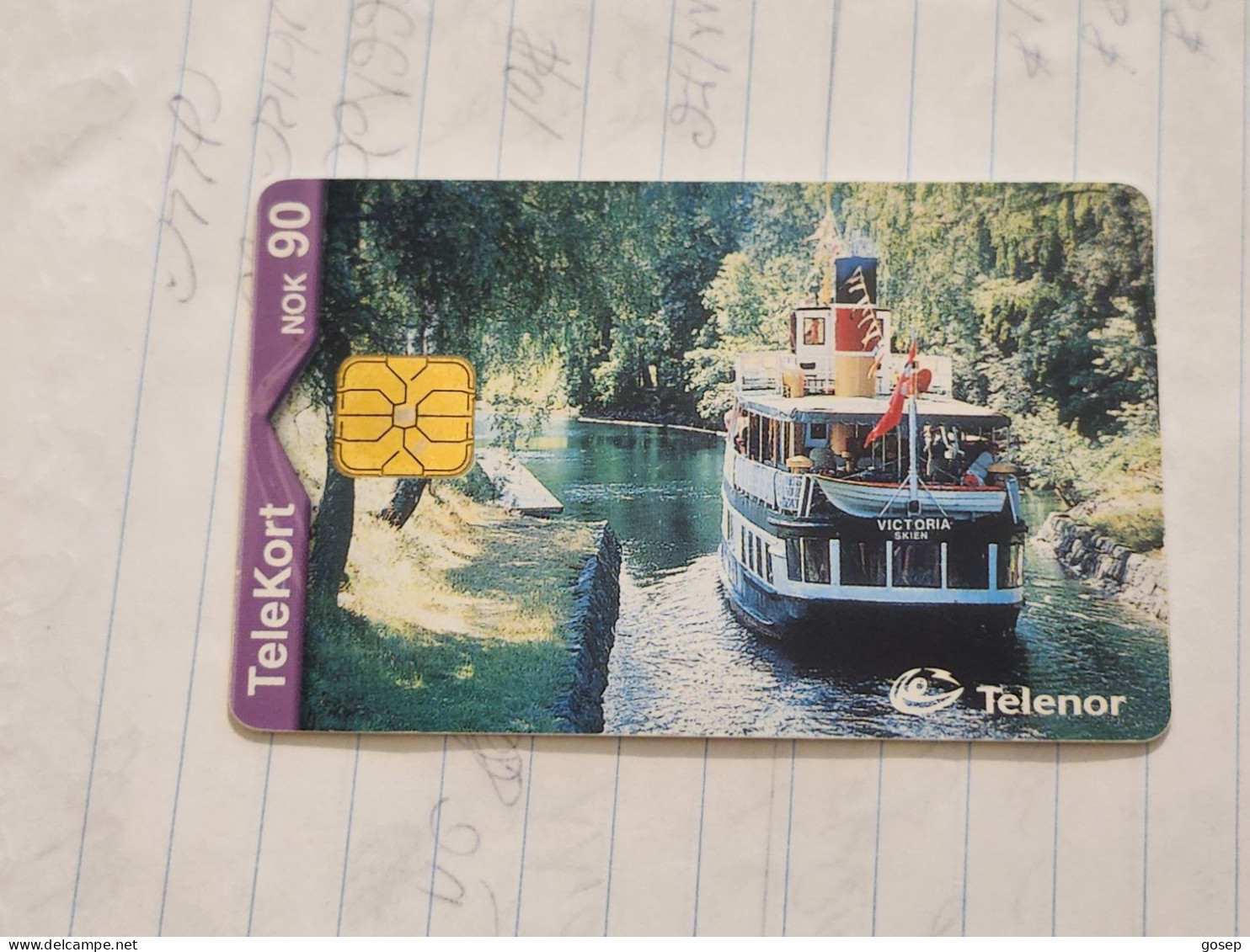 Norway-(N-180)-Telemarkskanalen-(KR 90)-(76)-(tirage-30.000)-used Card+1card Prepiad Free - Noorwegen