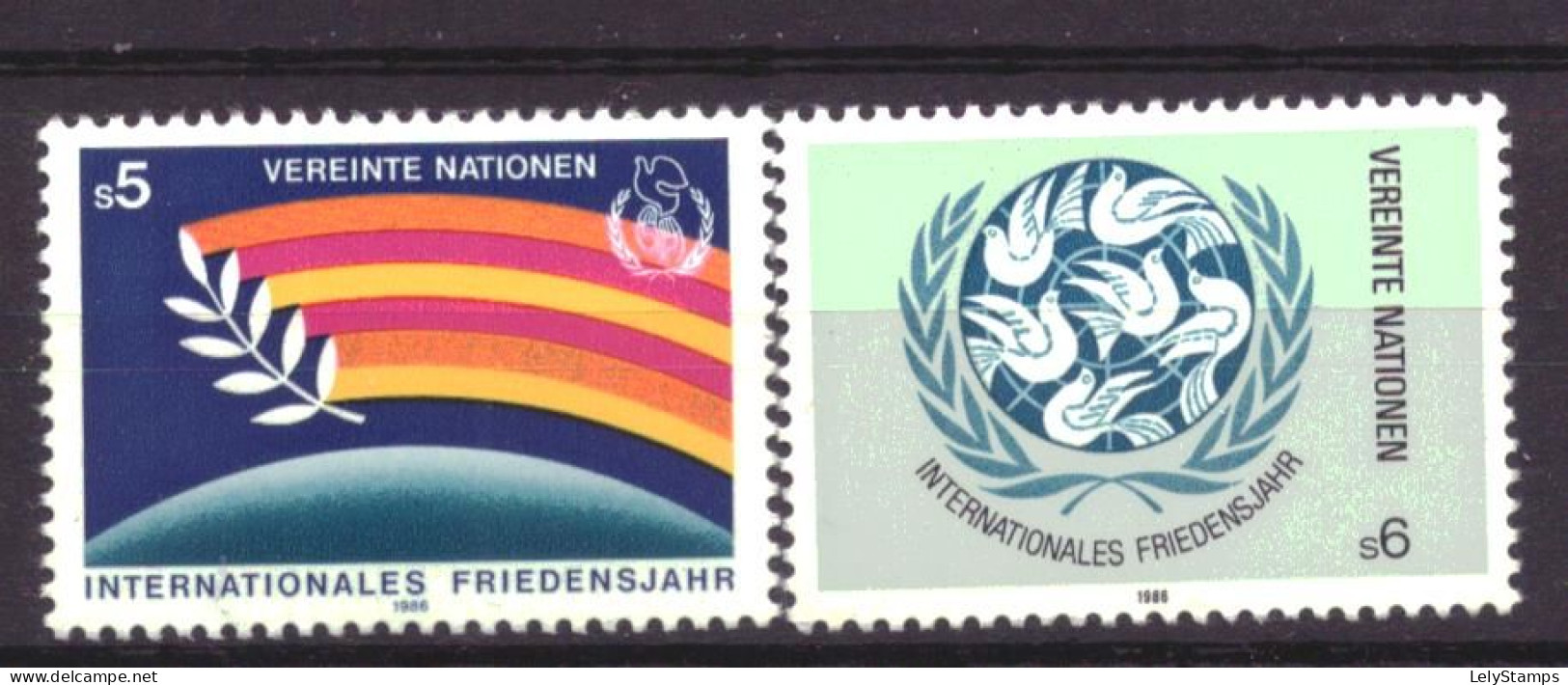 United Nations Vienna 62 & 63 MNH ** (1986) - Neufs