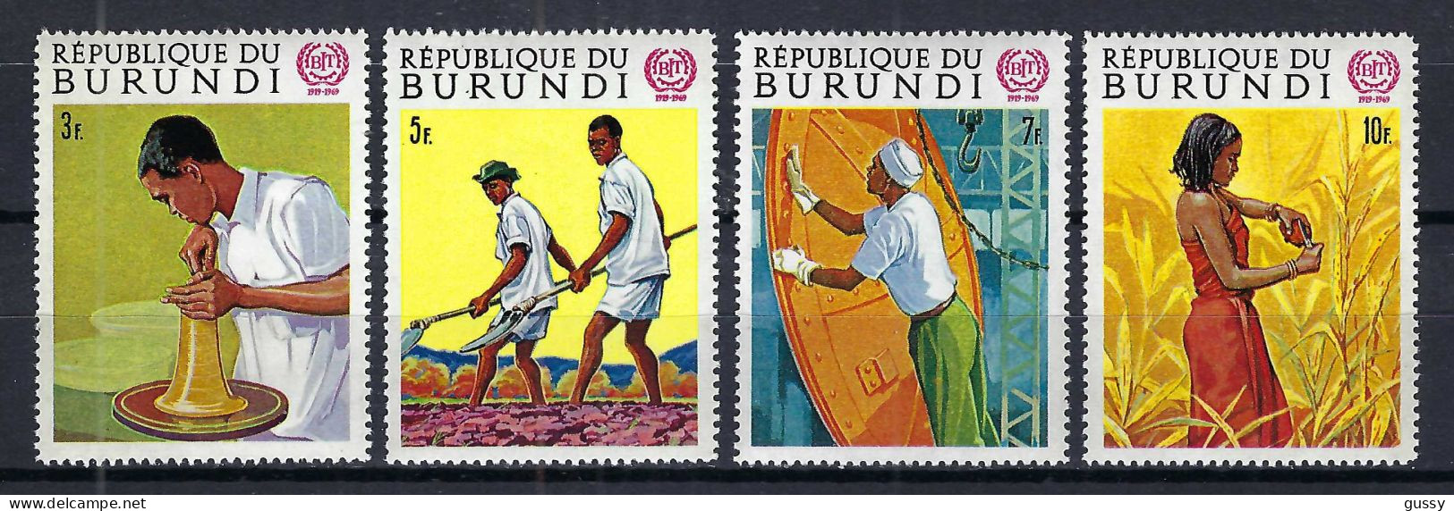BURUNDI Ca.1969: TP "50 Ans De L' OIT" Neufs** - ILO